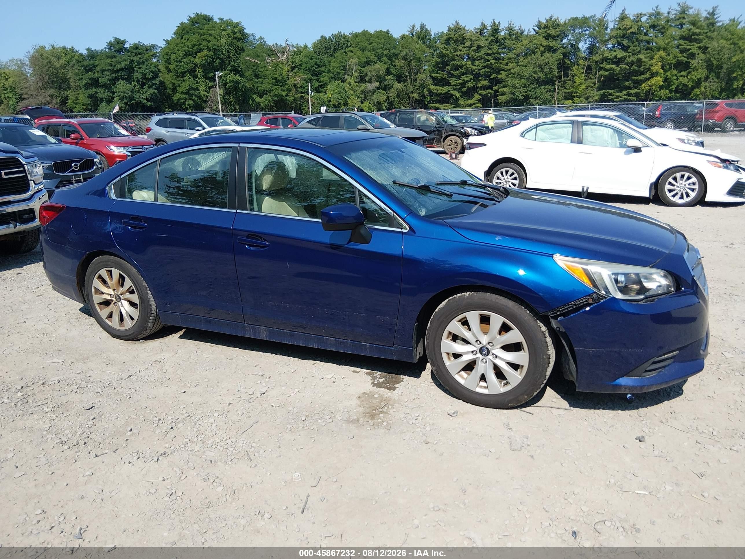 2015 Subaru Legacy 2.5i Premium Blue vin: 4S3BNAD62F3027173