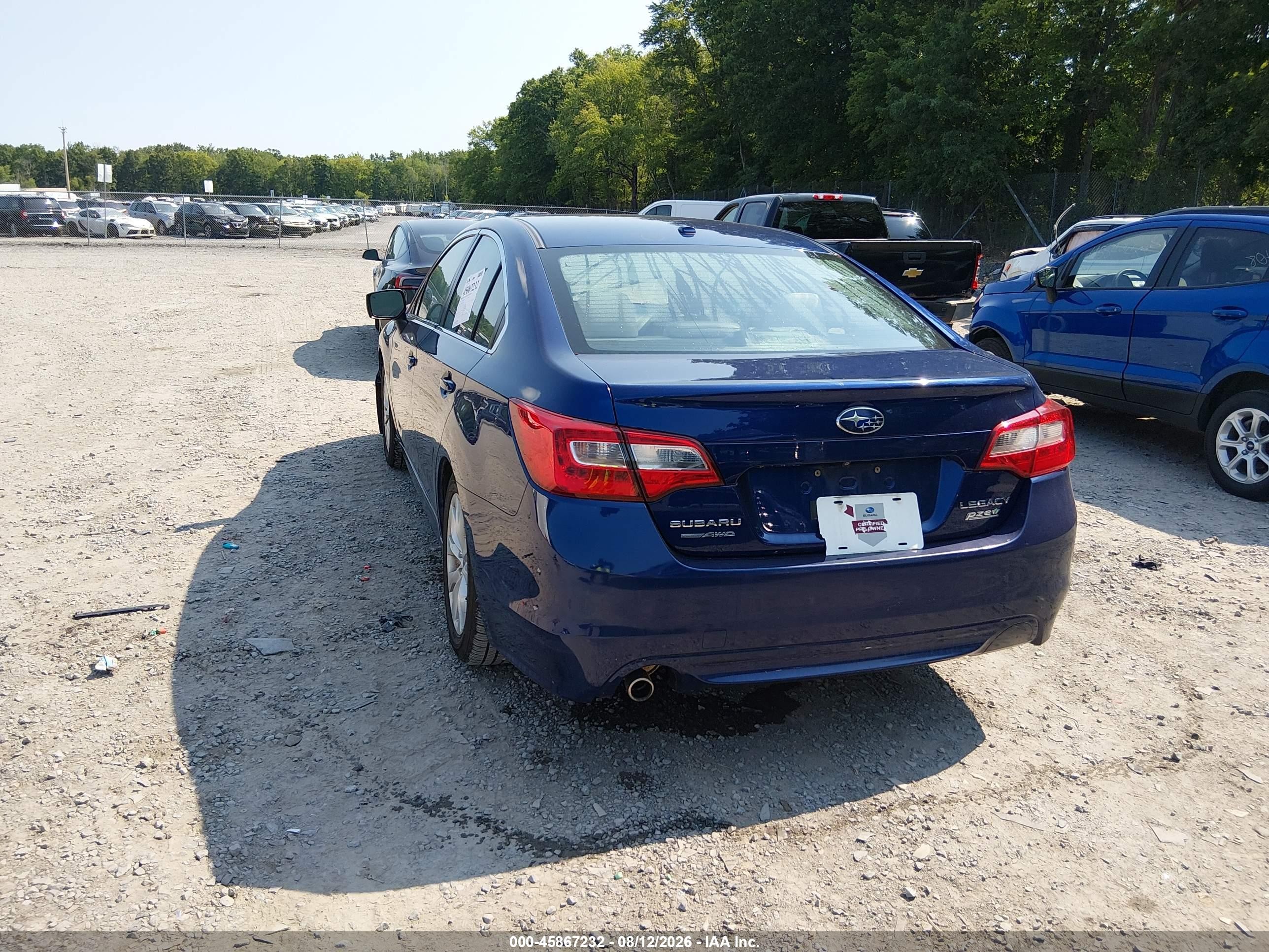 2015 Subaru Legacy 2.5i Premium Blue vin: 4S3BNAD62F3027173