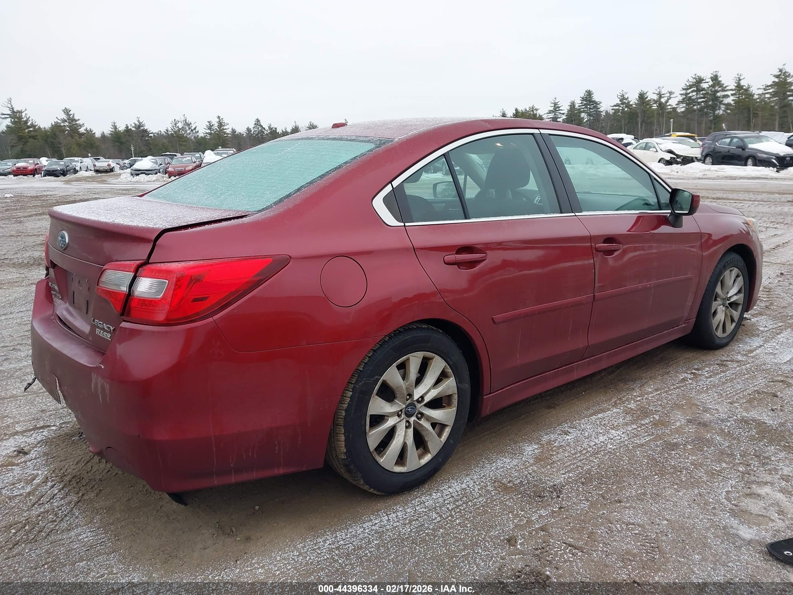 2015 Subaru Legacy 2.5i Premium Red vin: 4S3BNAD63F3066659