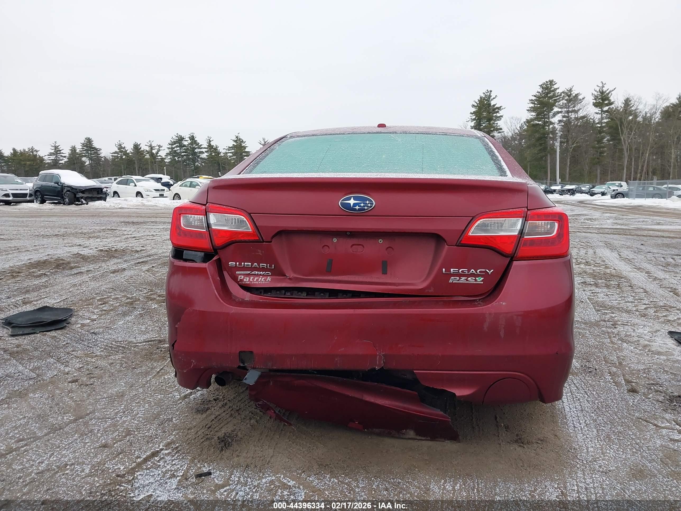 2015 Subaru Legacy 2.5i Premium Red vin: 4S3BNAD63F3066659
