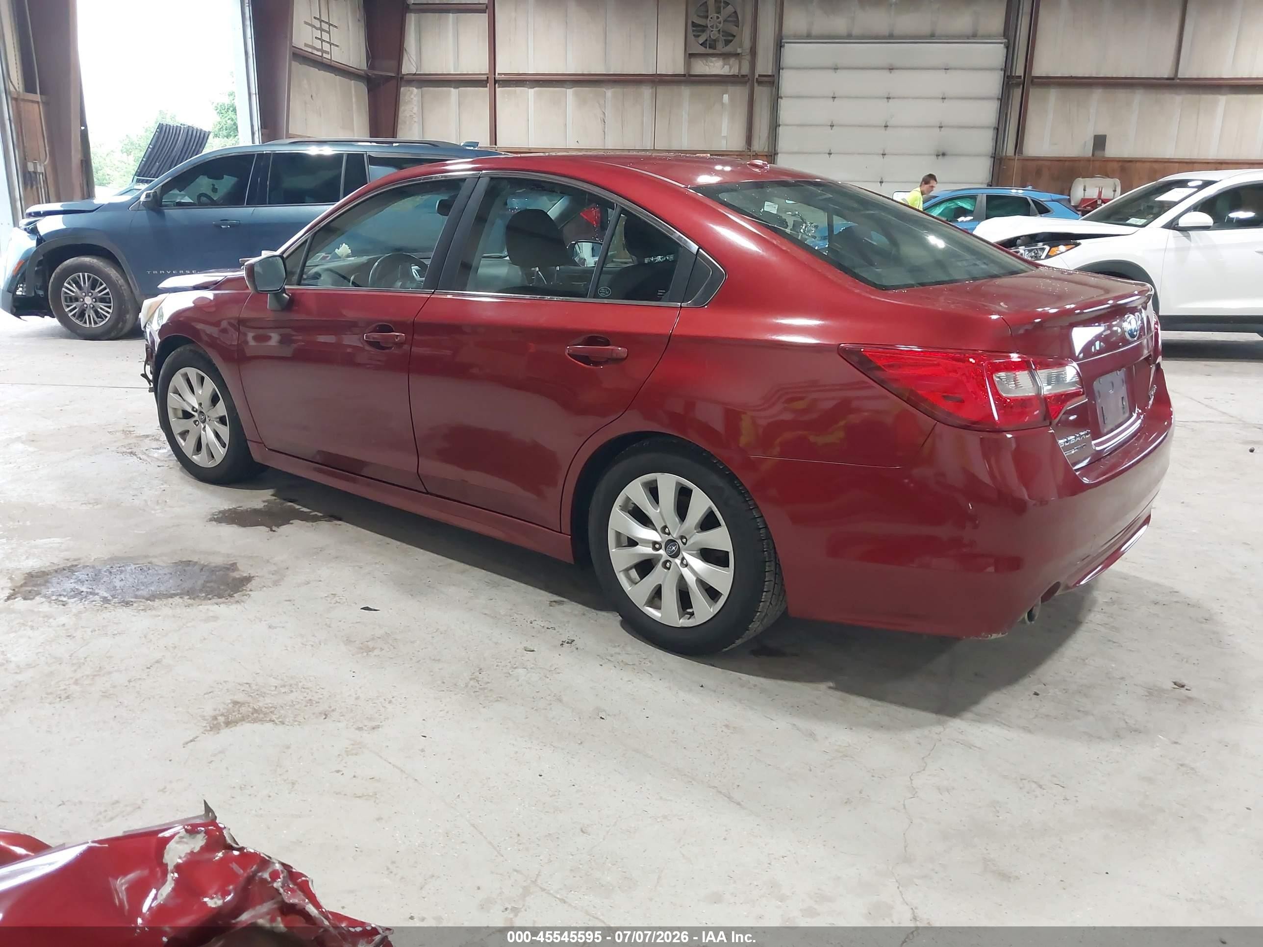 2015 Subaru Legacy 2.5i Premium Red vin: 4S3BNAE64F3040313