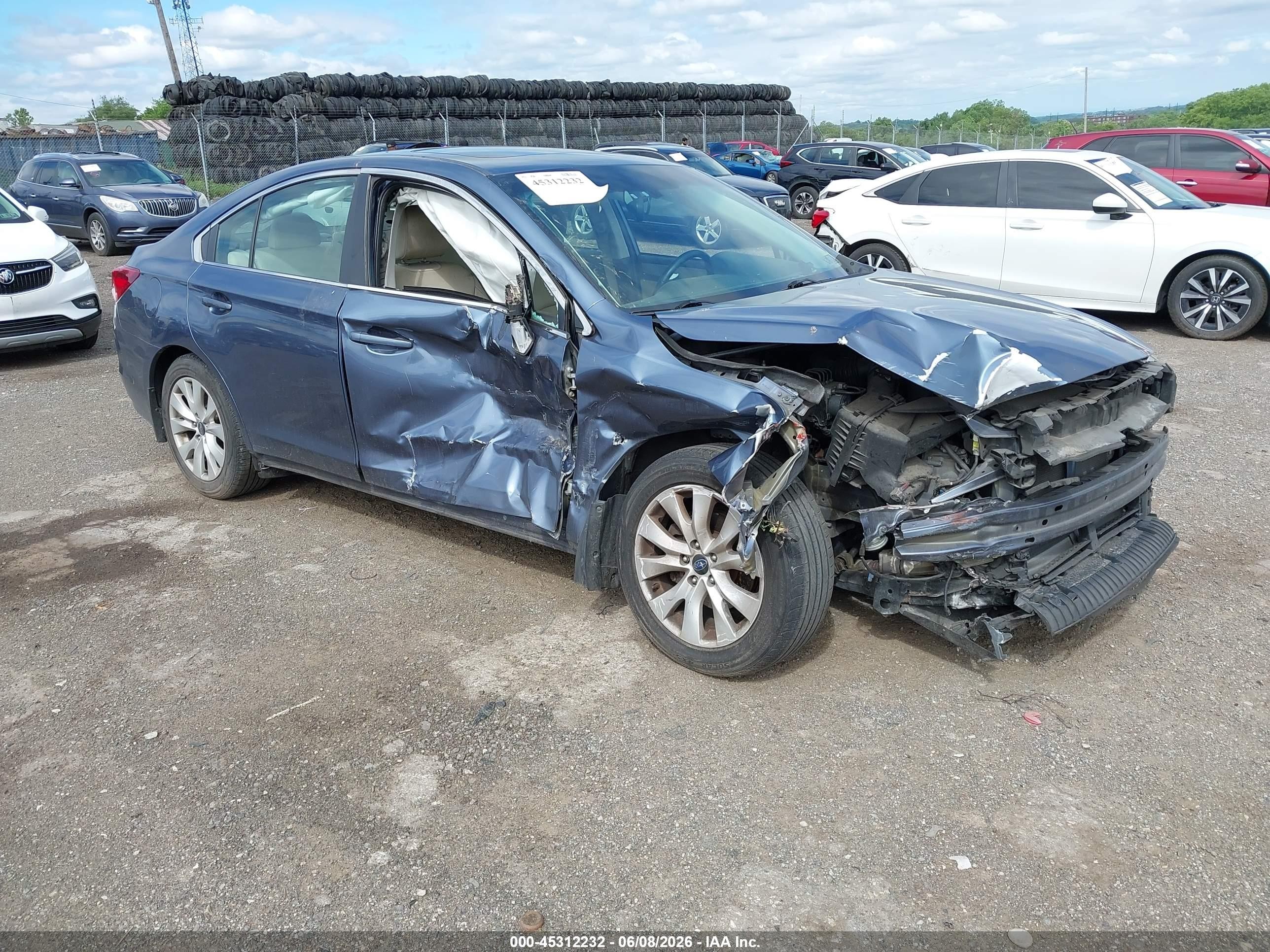 2015 Subaru Legacy 2.5i Premium Blue vin: 4S3BNAE65F3058867