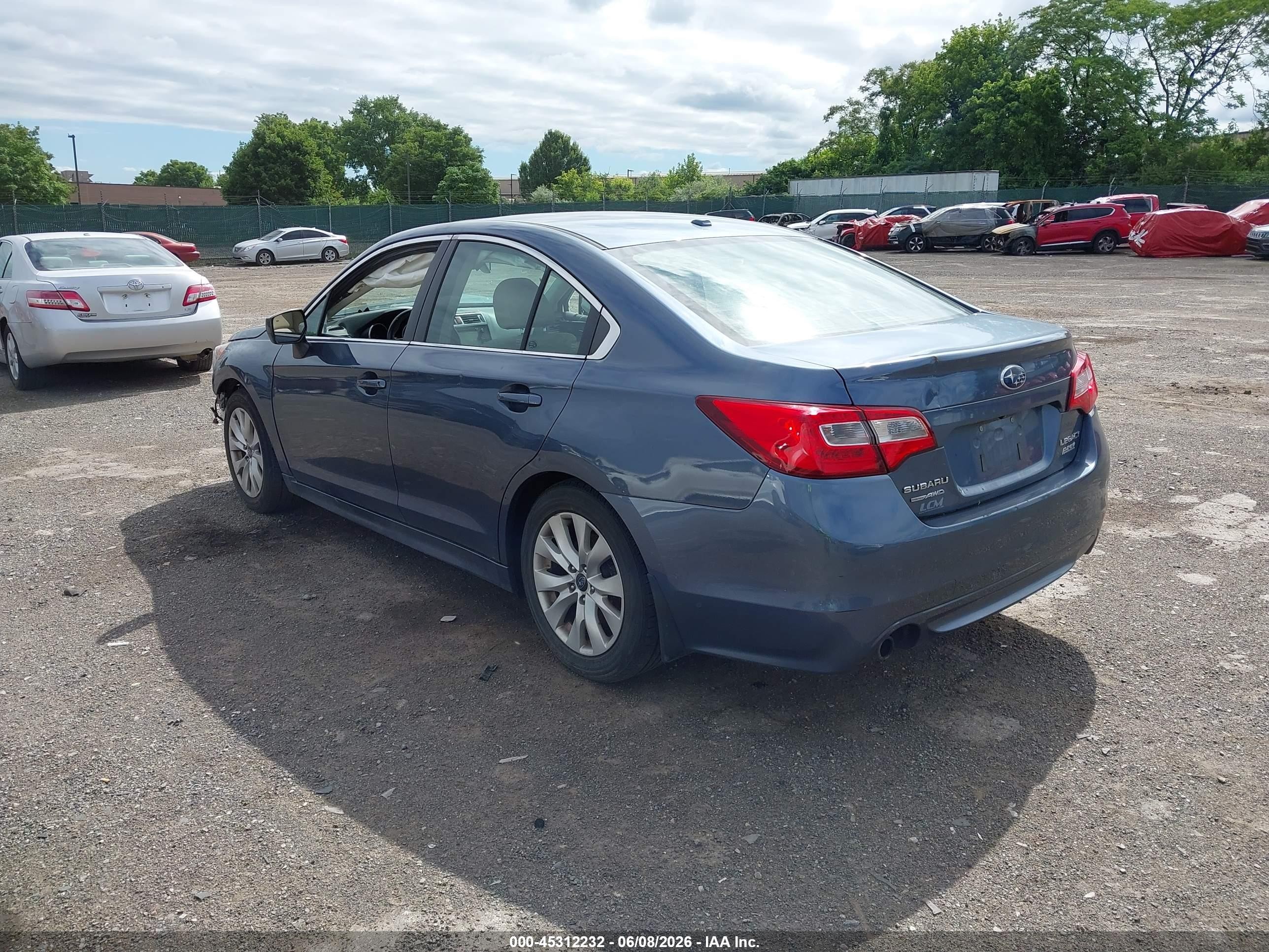 2015 Subaru Legacy 2.5i Premium Blue vin: 4S3BNAE65F3058867
