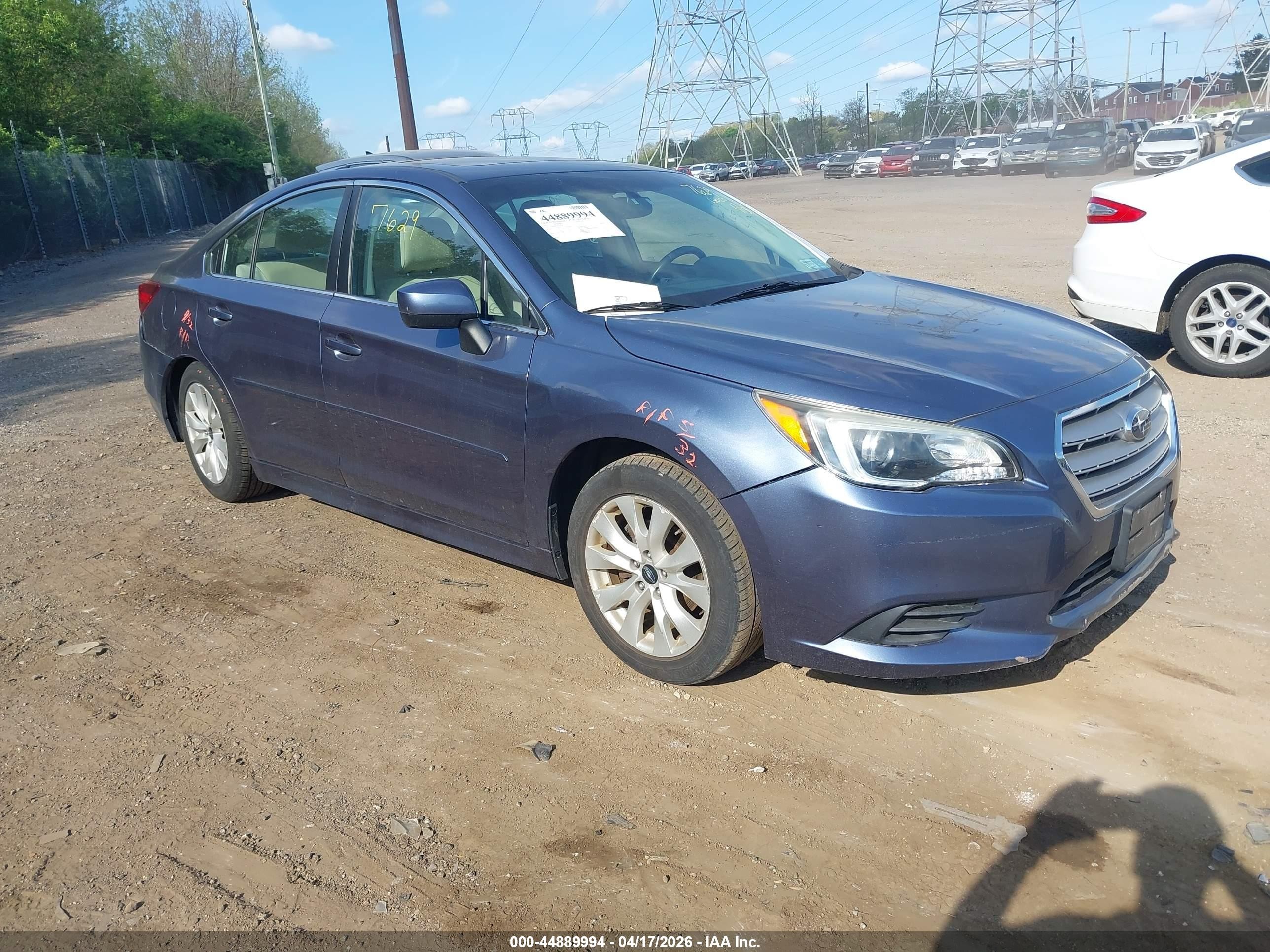 2015 Subaru Legacy 2.5i Premium Blue vin: 4S3BNAE65F3074017