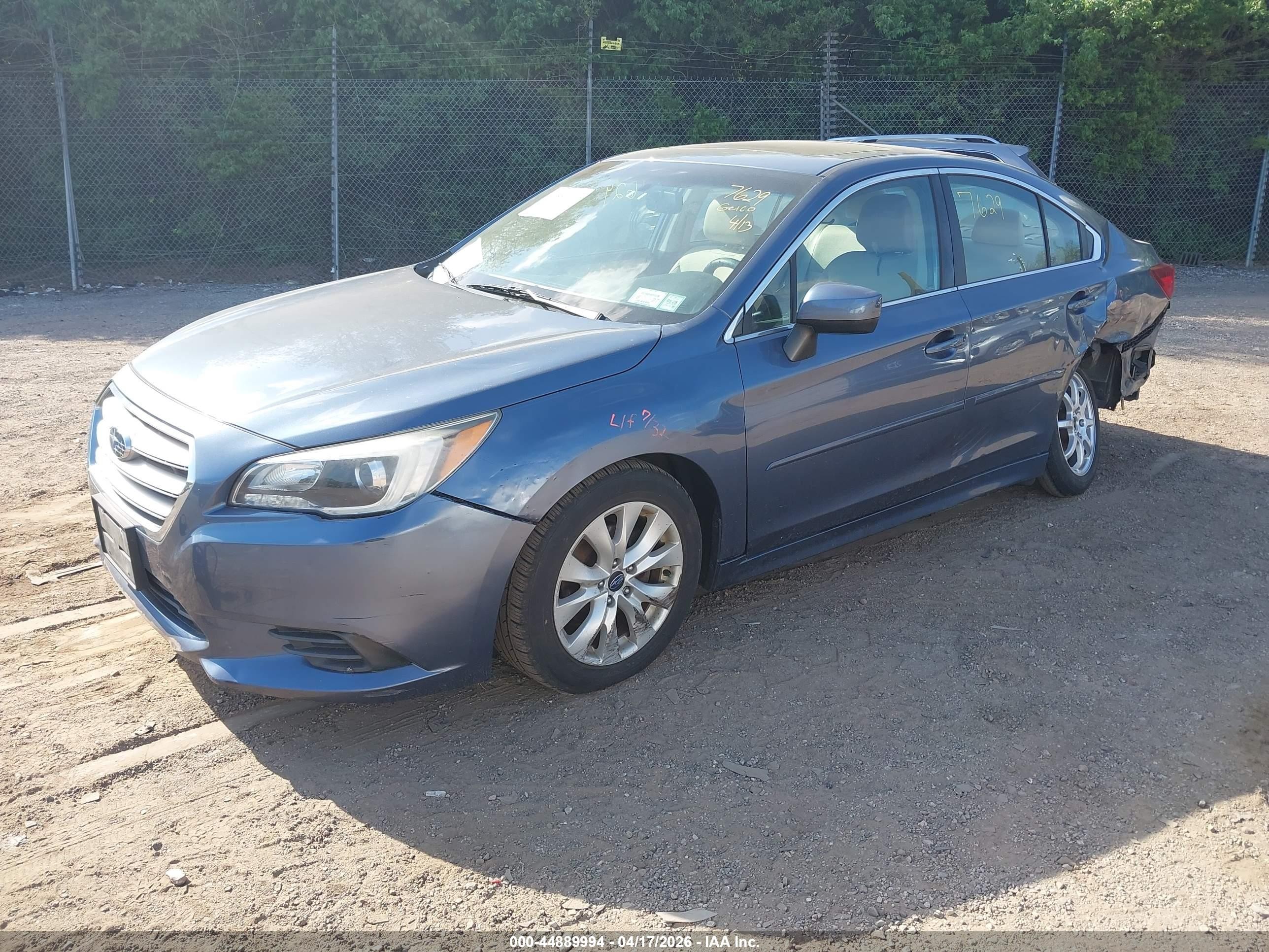 2015 Subaru Legacy 2.5i Premium Blue vin: 4S3BNAE65F3074017