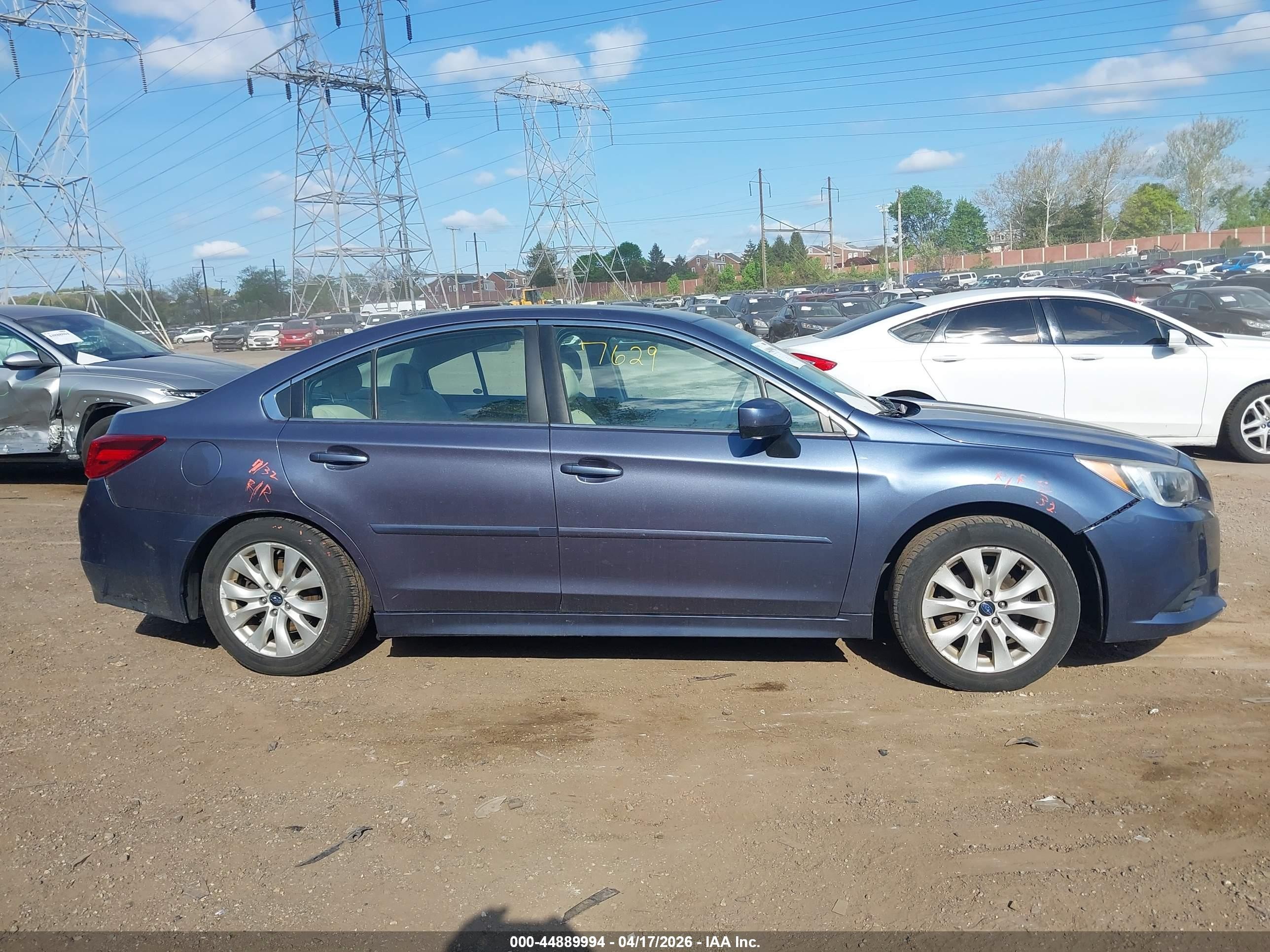 2015 Subaru Legacy 2.5i Premium Blue vin: 4S3BNAE65F3074017
