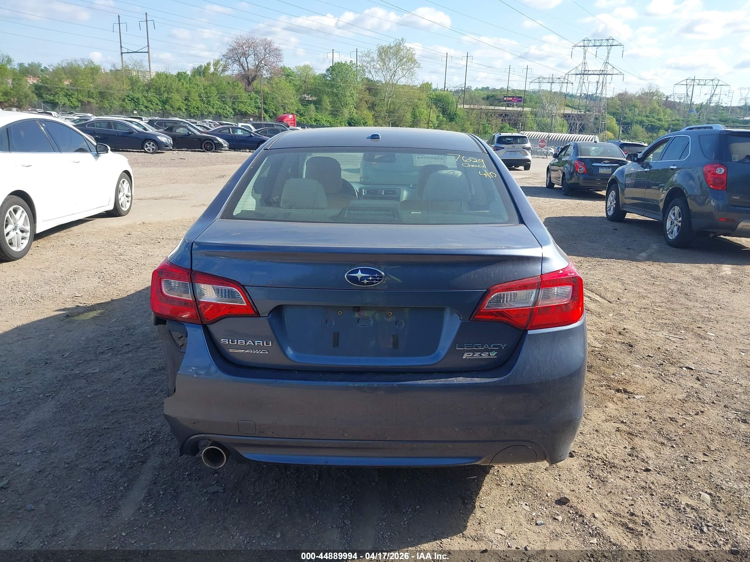 2015 Subaru Legacy 2.5i Premium Blue vin: 4S3BNAE65F3074017
