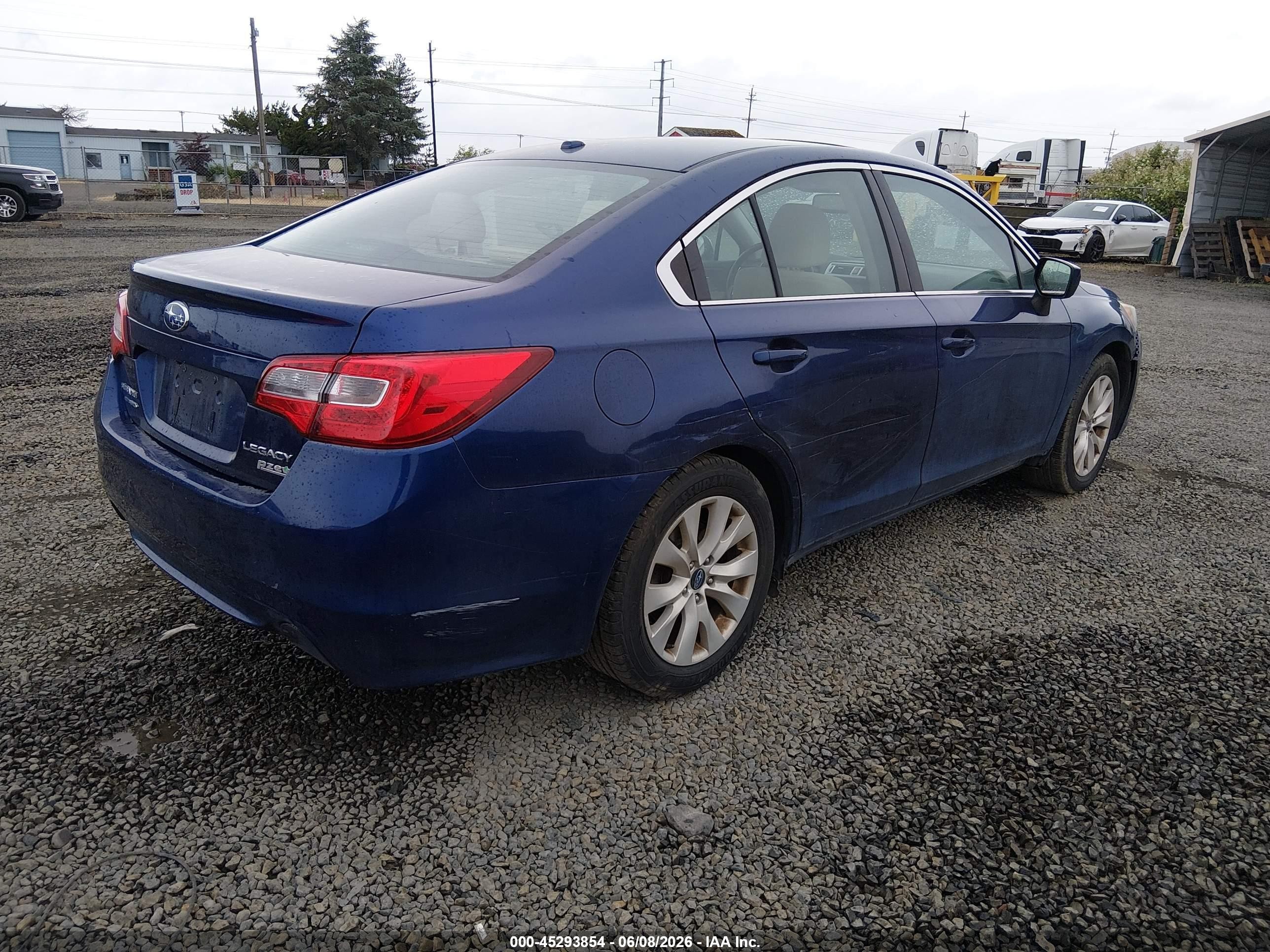 2015 Subaru Legacy 2.5i Premium Синий vin: 4S3BNAE68F3068227