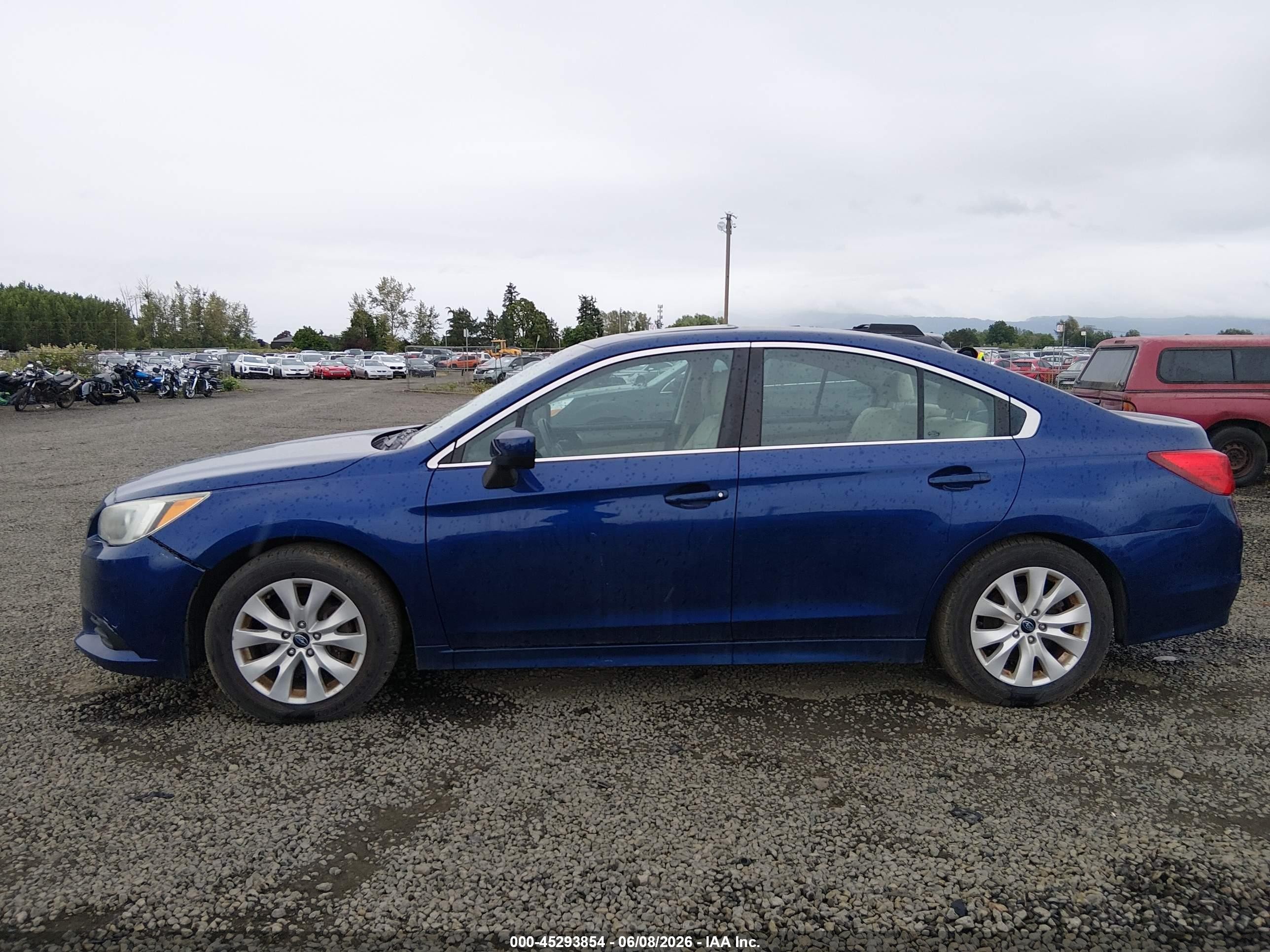 2015 Subaru Legacy 2.5i Premium Синий vin: 4S3BNAE68F3068227