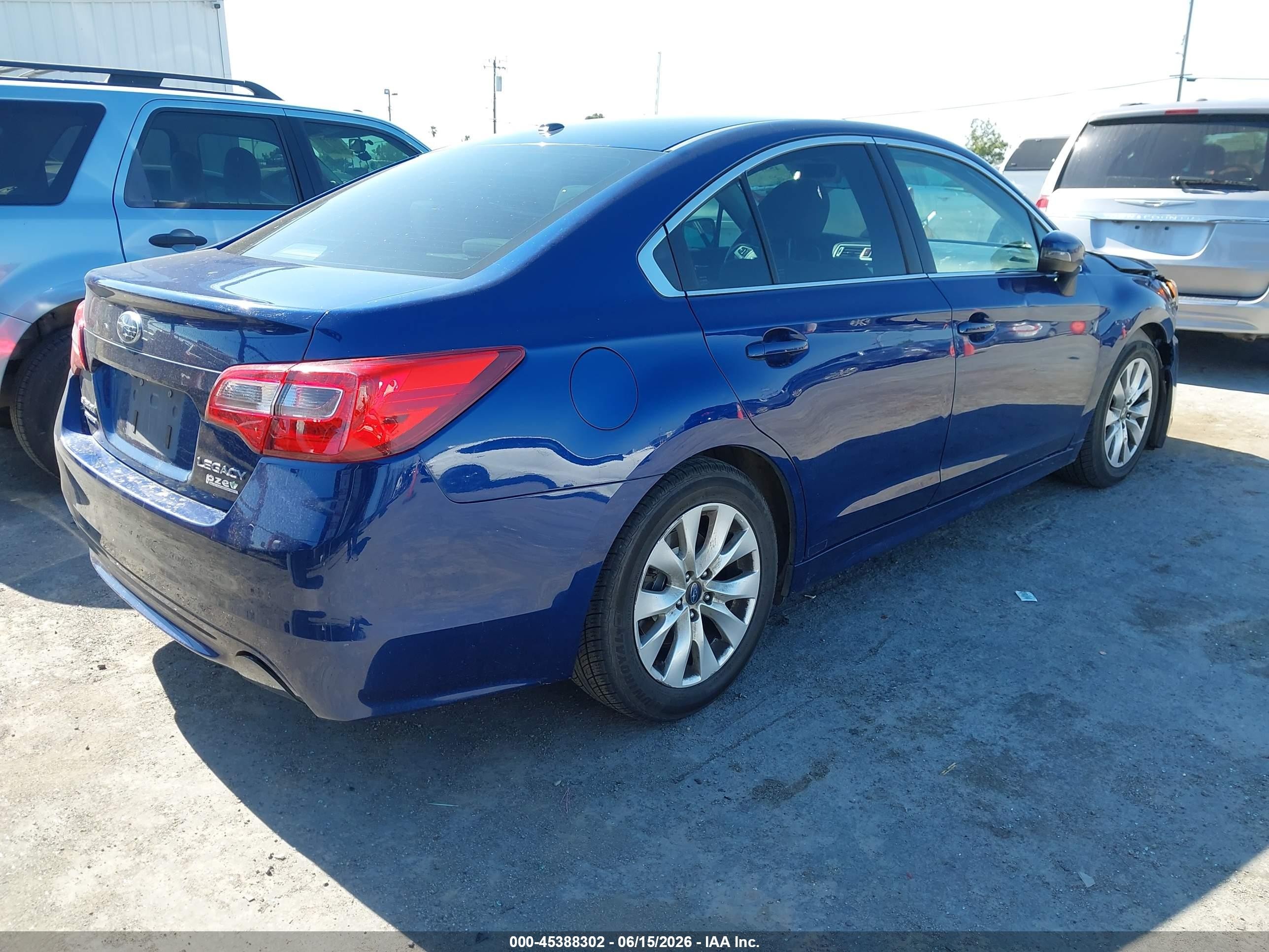 2015 Subaru Legacy 2.5i Premium Blue vin: 4S3BNAF60F3069452