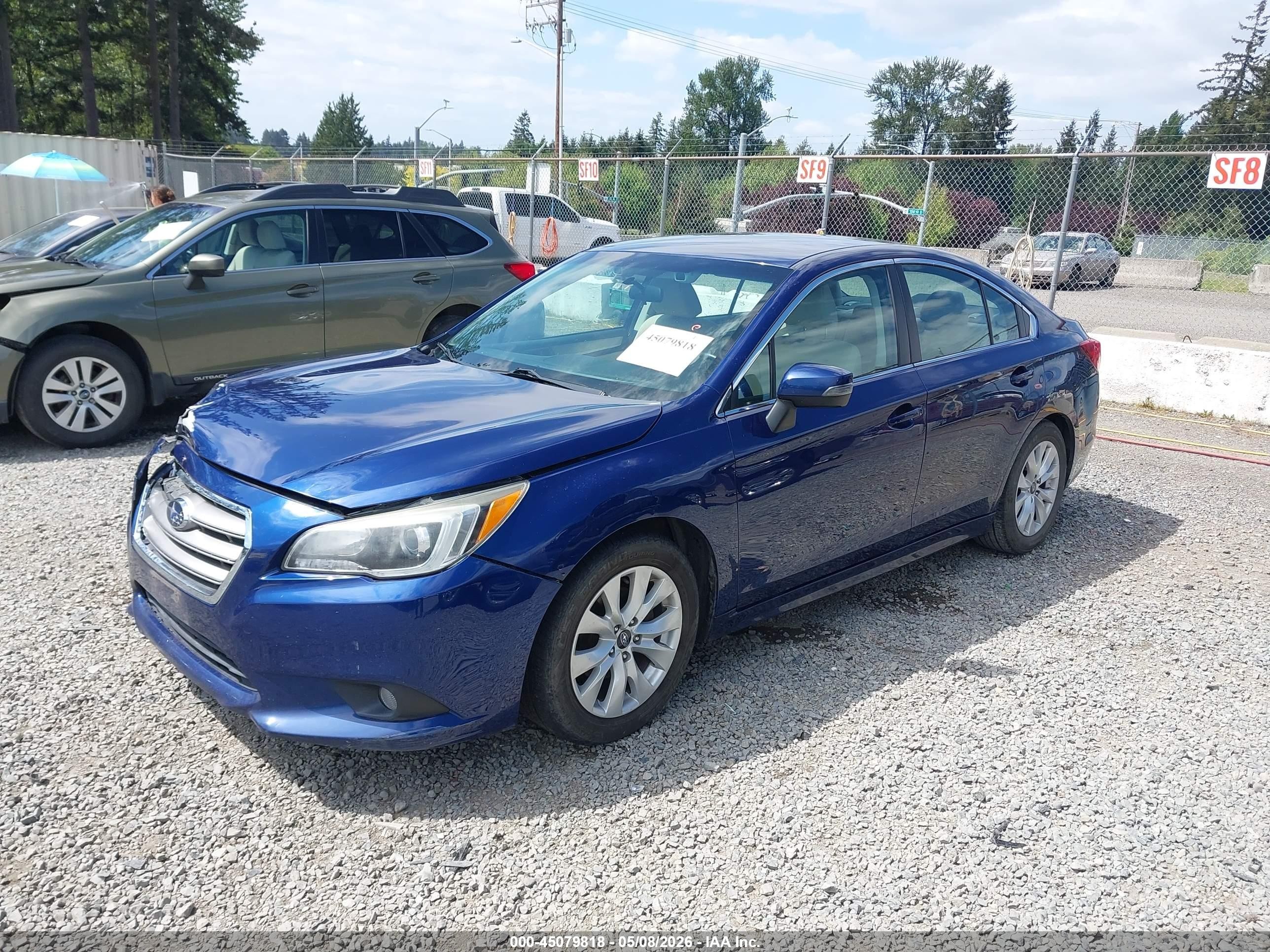 2015 Subaru Legacy 2.5i Premium Blue vin: 4S3BNAF63F3033206