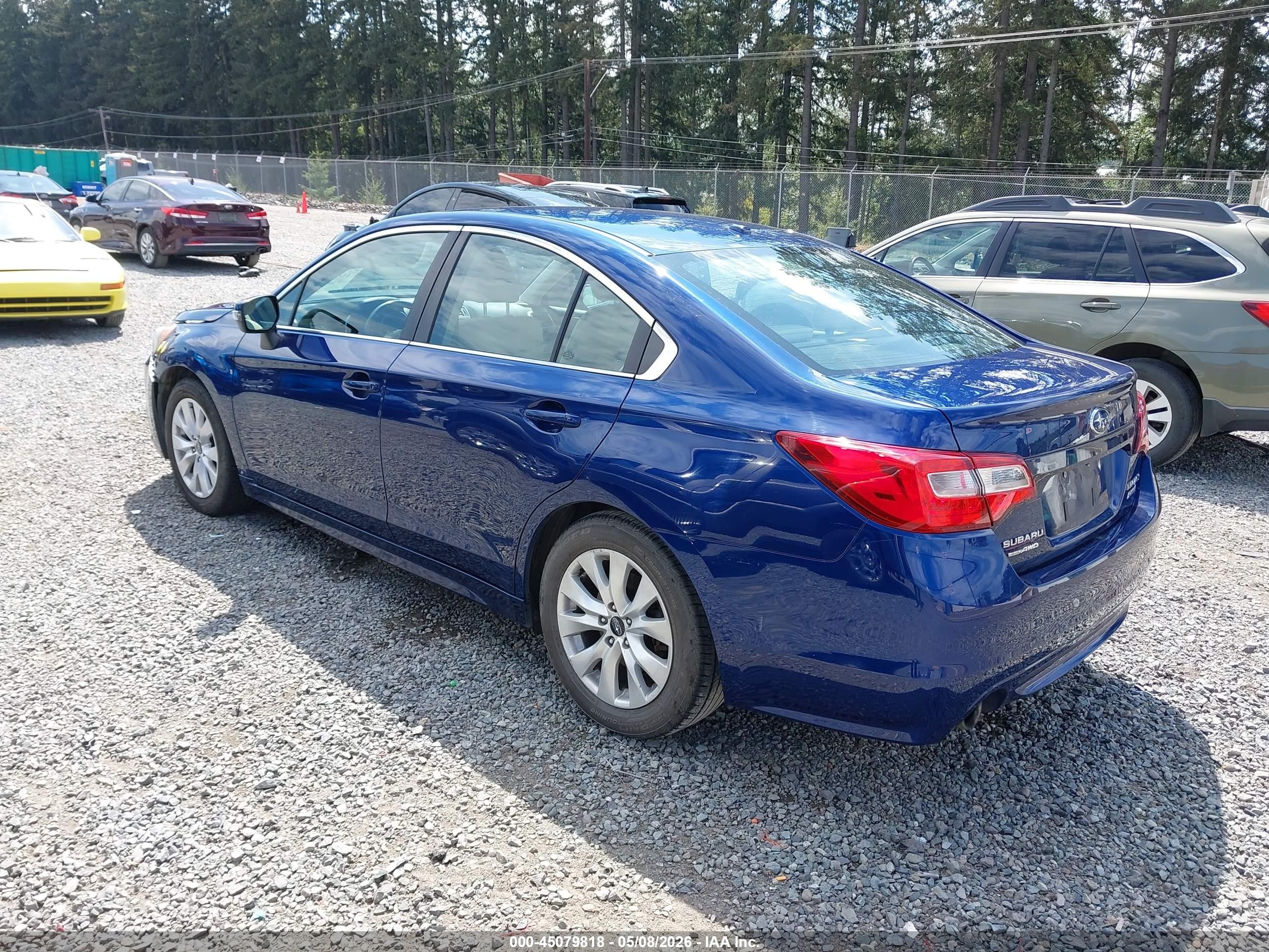 2015 Subaru Legacy 2.5i Premium Blue vin: 4S3BNAF63F3033206