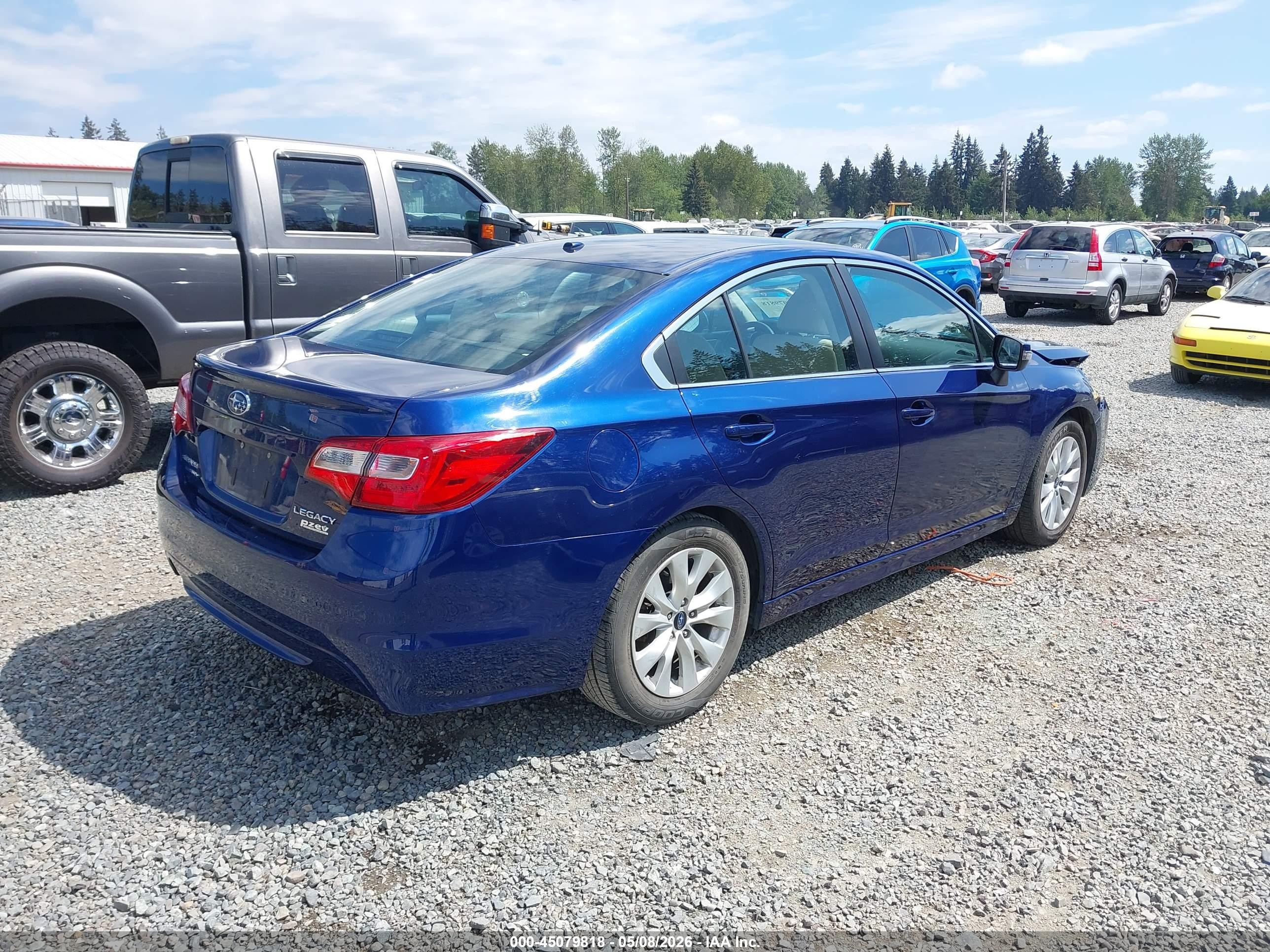 2015 Subaru Legacy 2.5i Premium Blue vin: 4S3BNAF63F3033206
