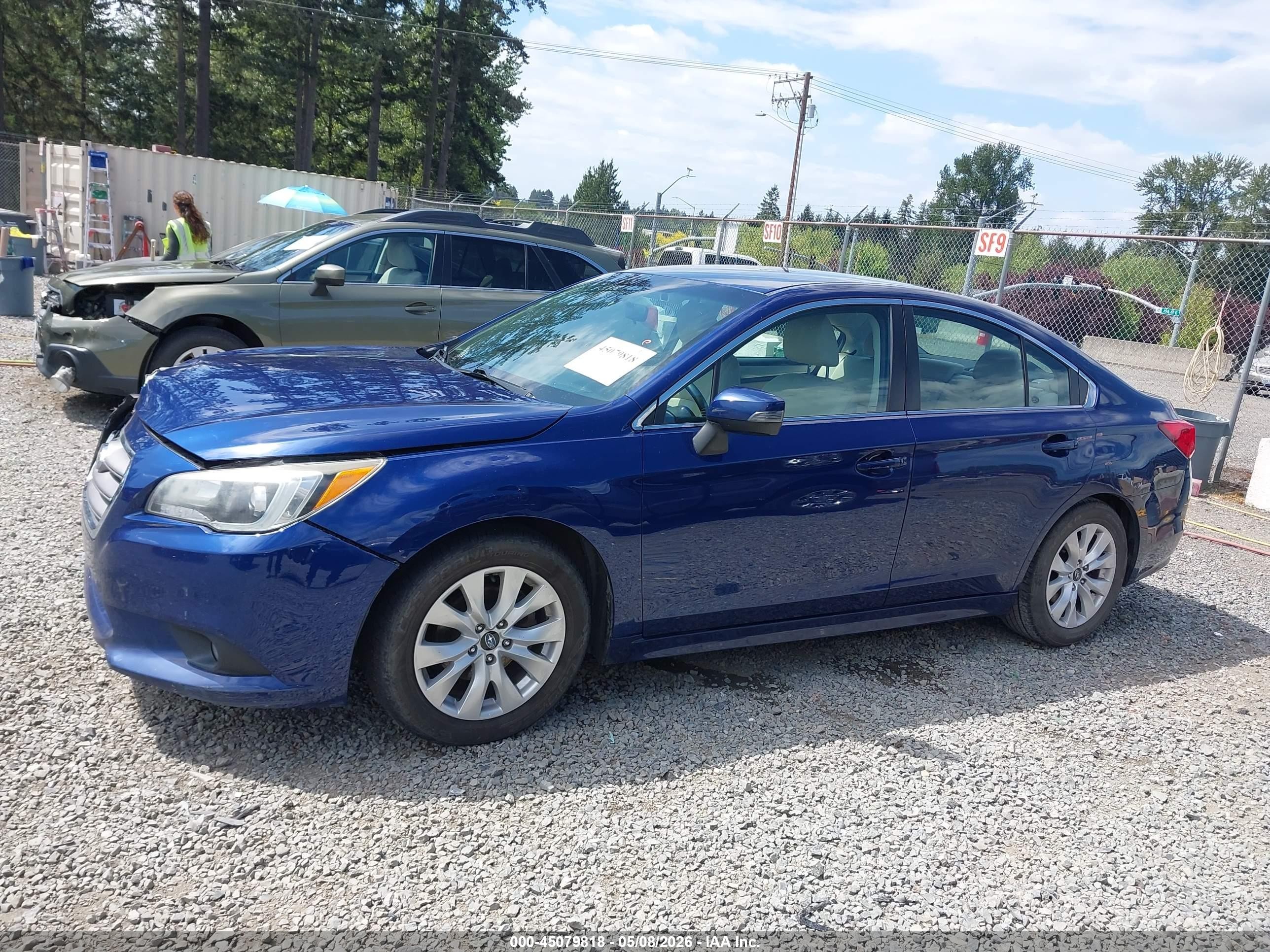 2015 Subaru Legacy 2.5i Premium Blue vin: 4S3BNAF63F3033206
