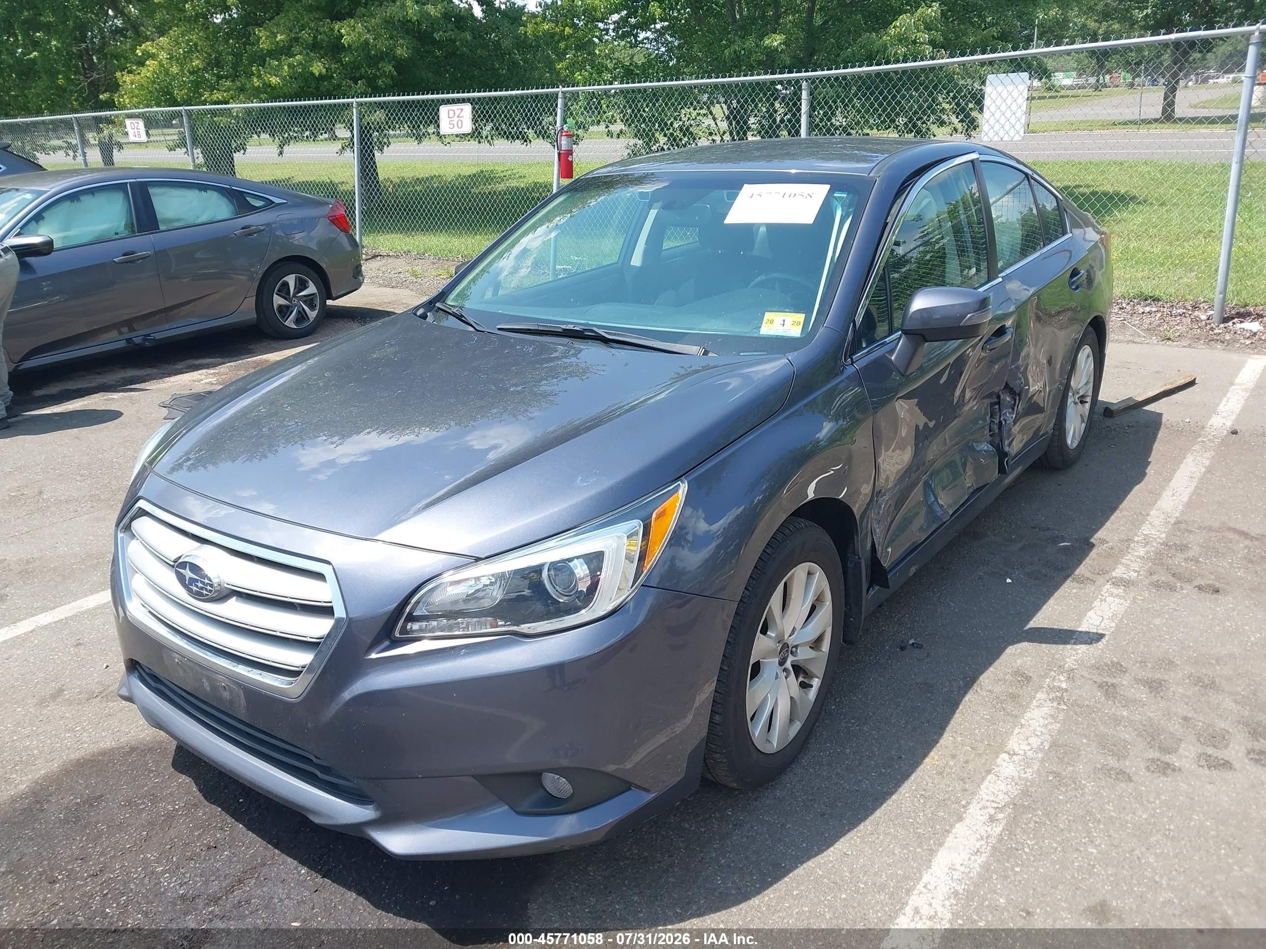 2015 Subaru Legacy 2.5i Premium Gray vin: 4S3BNAF66F3054616
