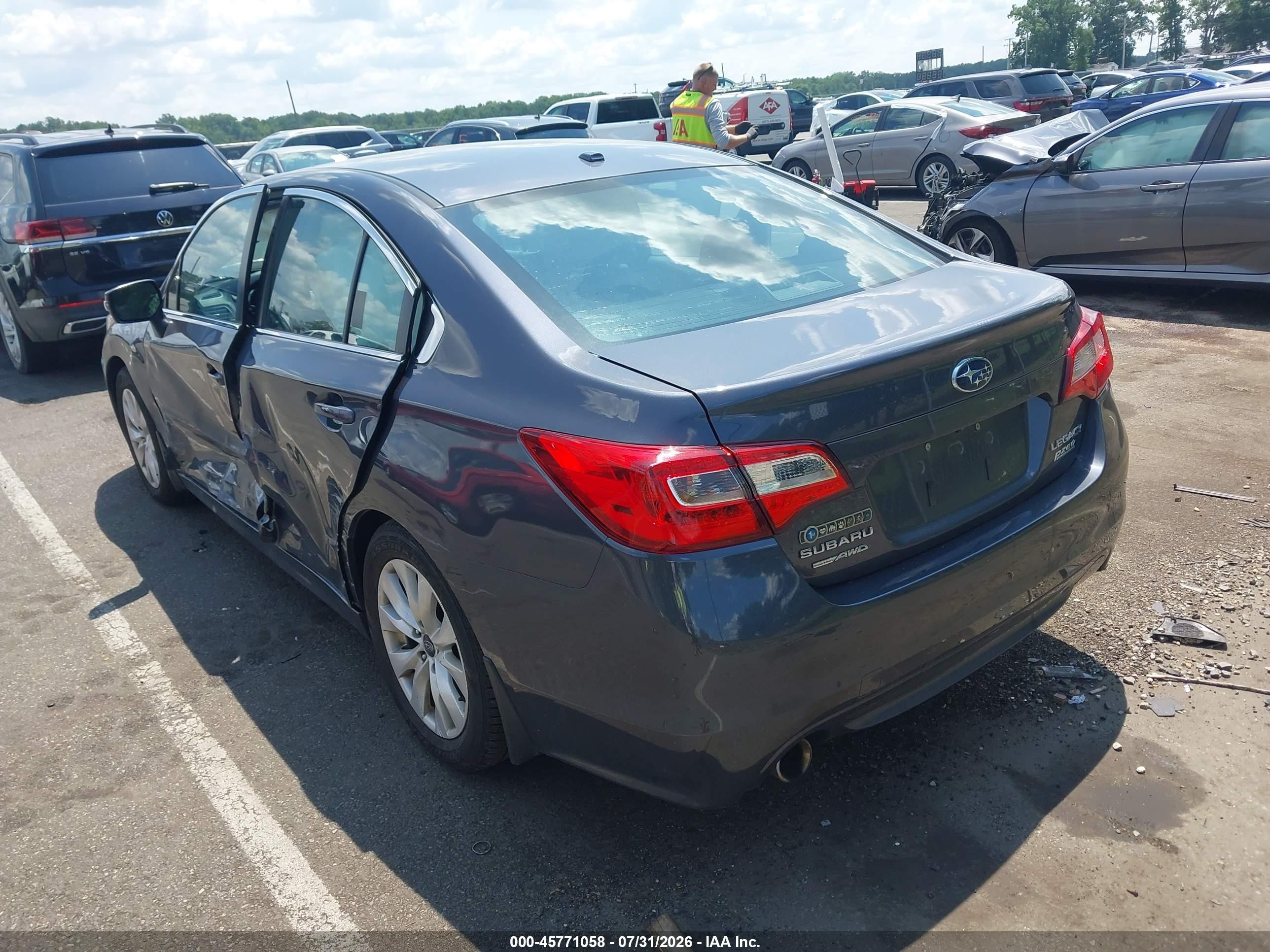 2015 Subaru Legacy 2.5i Premium Gray vin: 4S3BNAF66F3054616
