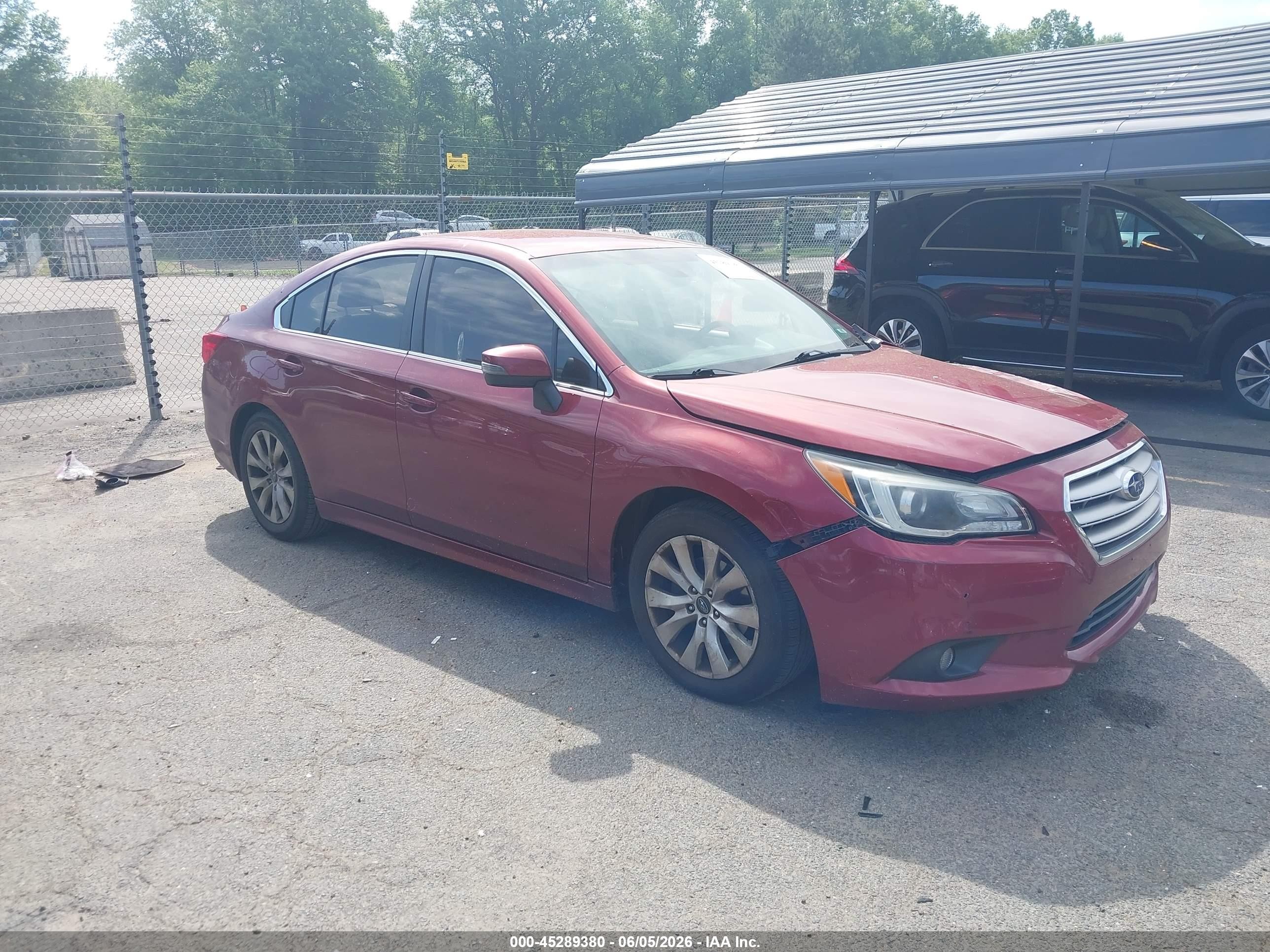 2015 Subaru Legacy 2.5i Premium Red vin: 4S3BNAF68F3016675