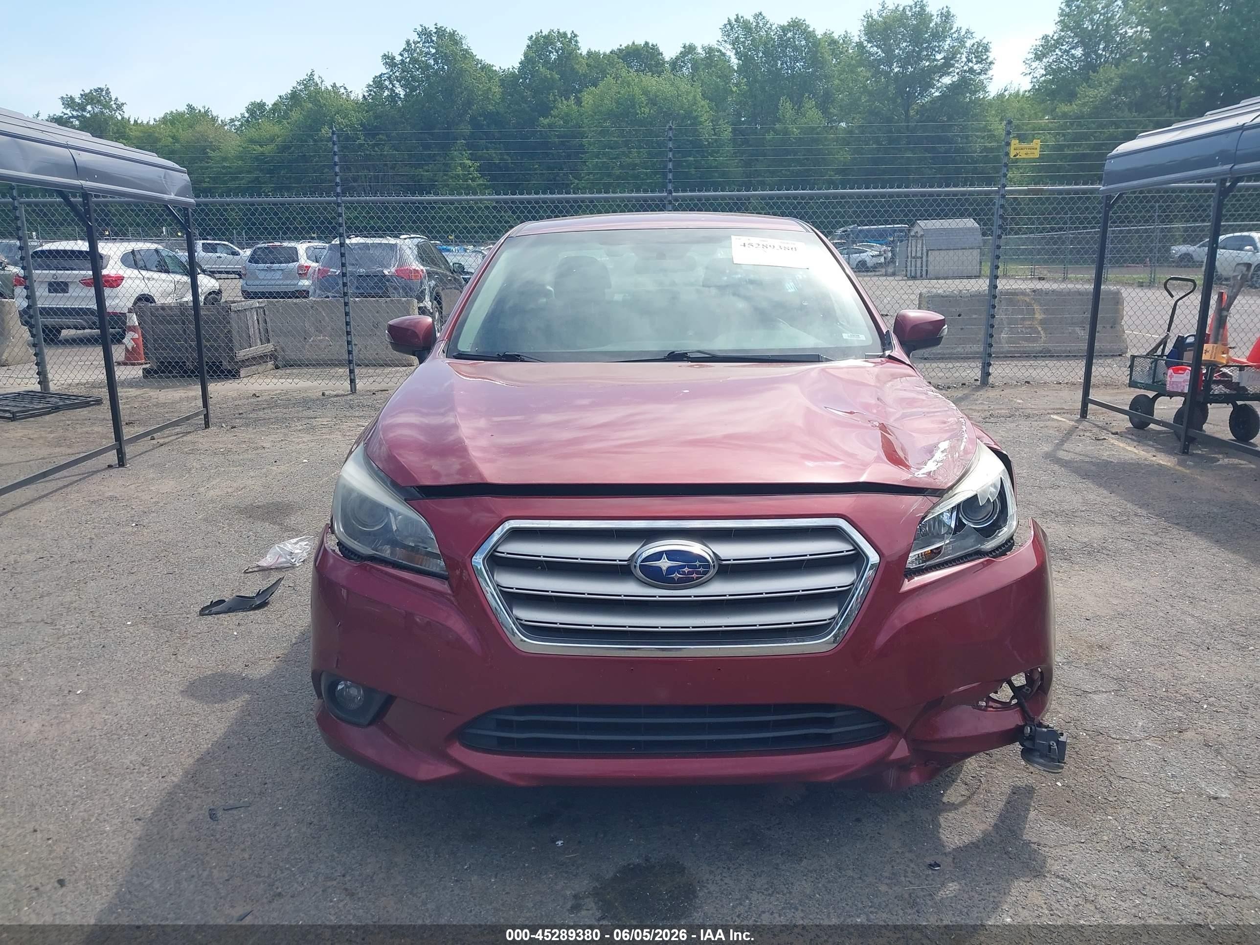 2015 Subaru Legacy 2.5i Premium Red vin: 4S3BNAF68F3016675
