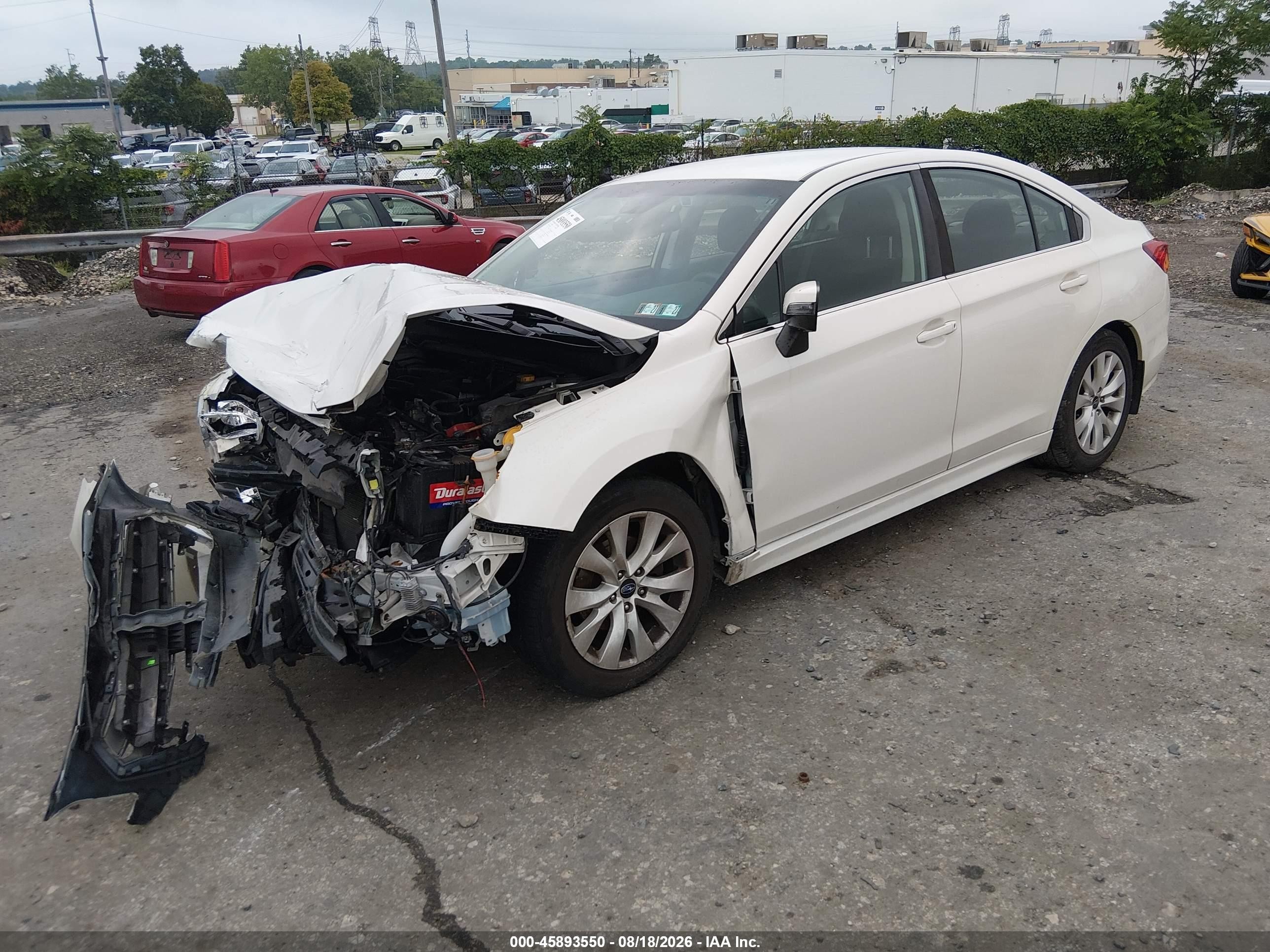 2015 Subaru Legacy 2.5i Premium Белый vin: 4S3BNAF69F3060796