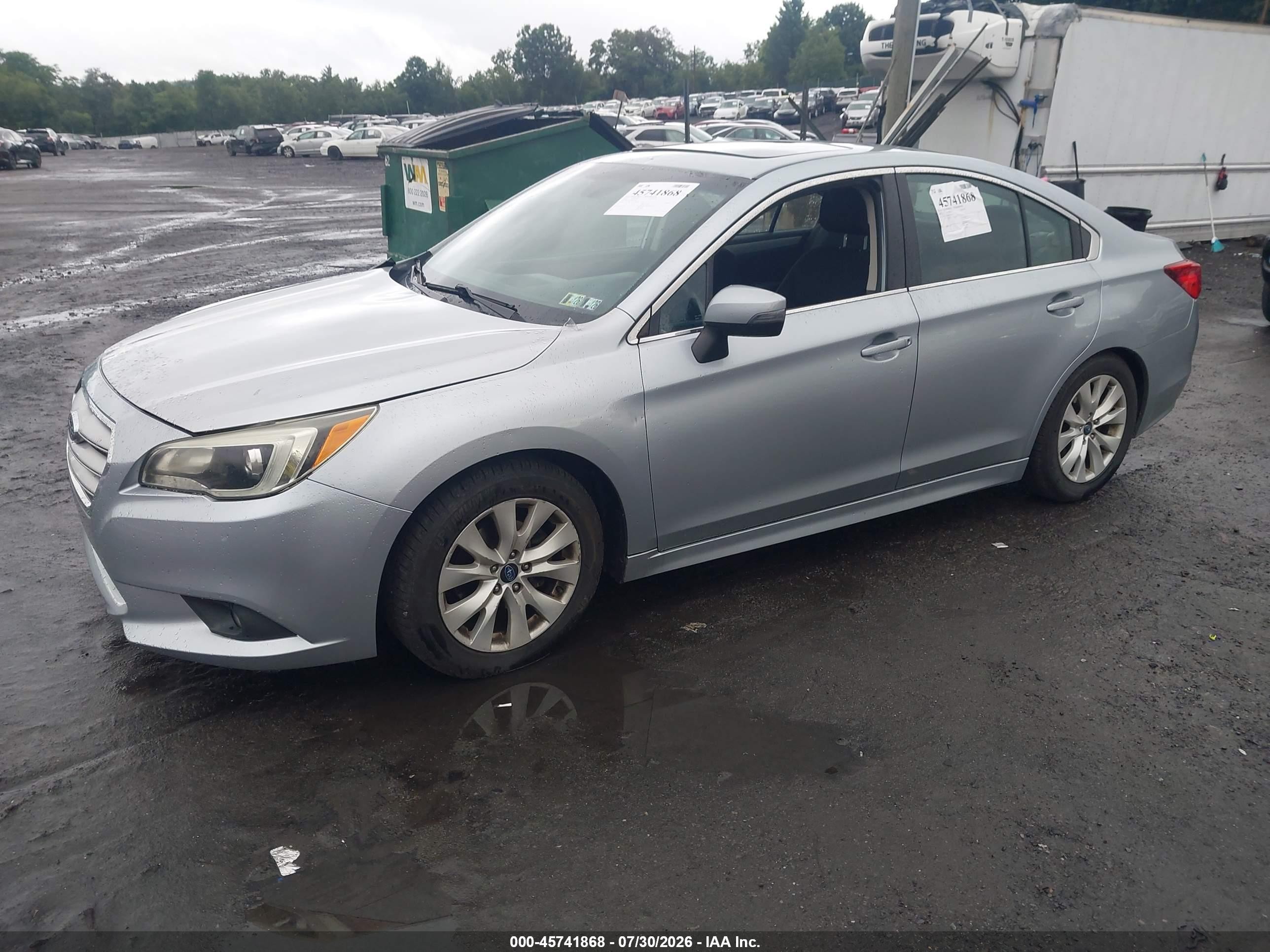 2015 Subaru Legacy 2.5i Premium Silver vin: 4S3BNAH64F3017464