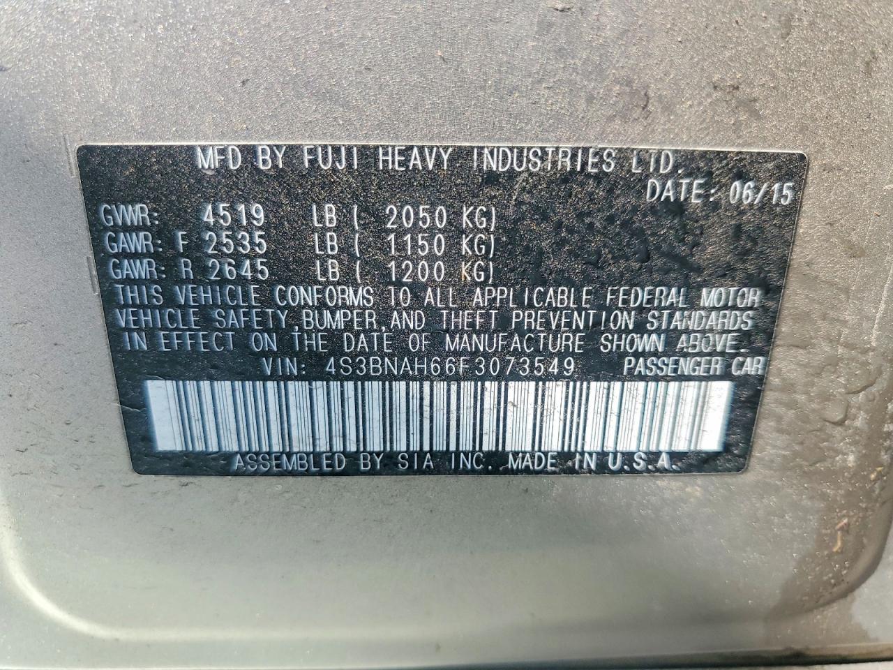 2015 Subaru Legacy 2.5i Premium Gold vin: 4S3BNAH66F3073549