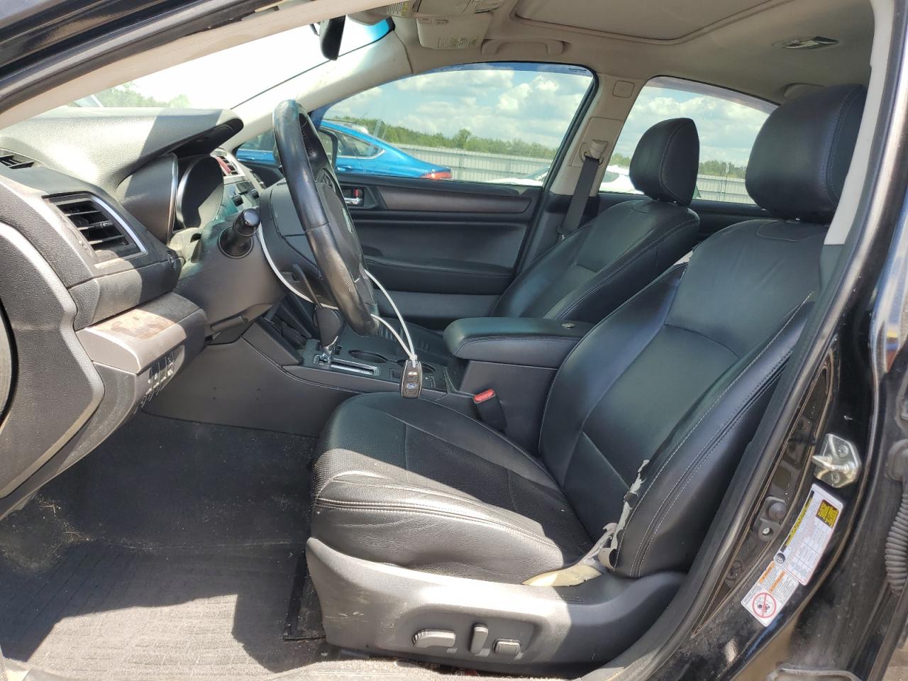 2015 Subaru Legacy 2.5i Limited Black vin: 4S3BNAN63F3049276 Damage: Left Front Seat, Torn, 9 To 10 Inches