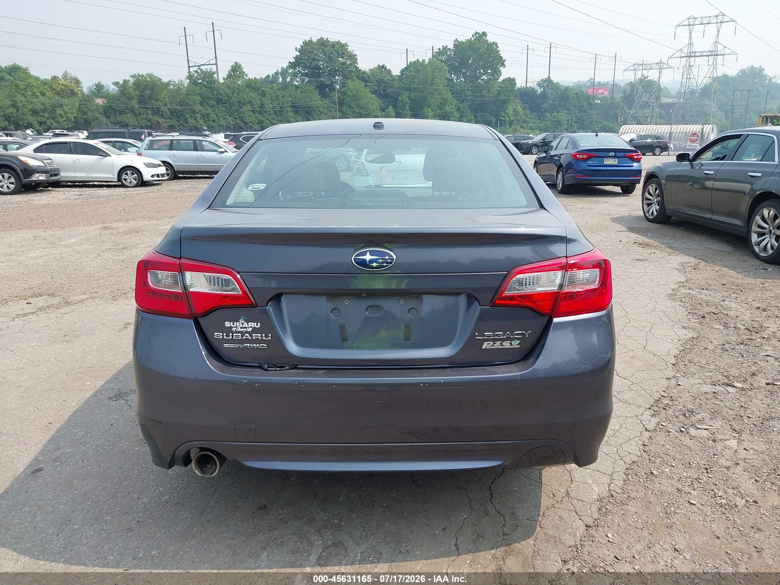 2015 Subaru Legacy 2.5i Limited Blue vin: 4S3BNAN64F3071416
