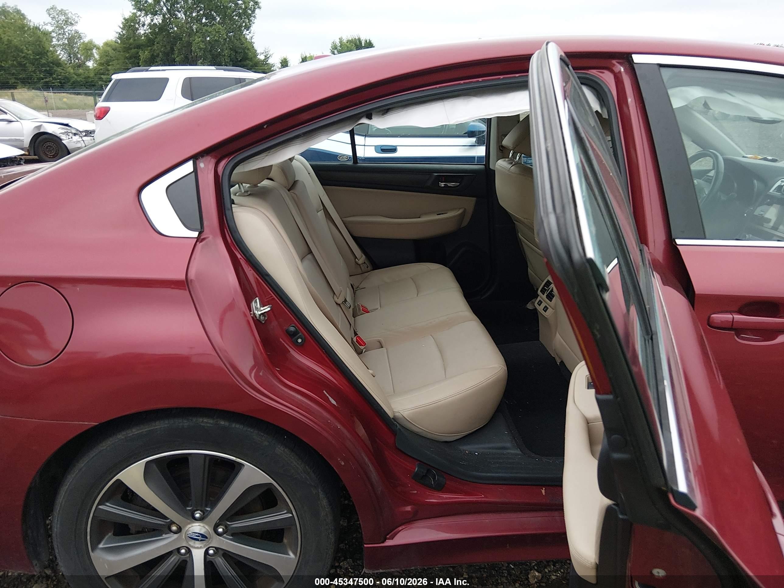 2015 Subaru Legacy 2.5i Limited Red vin: 4S3BNAN65F3045844