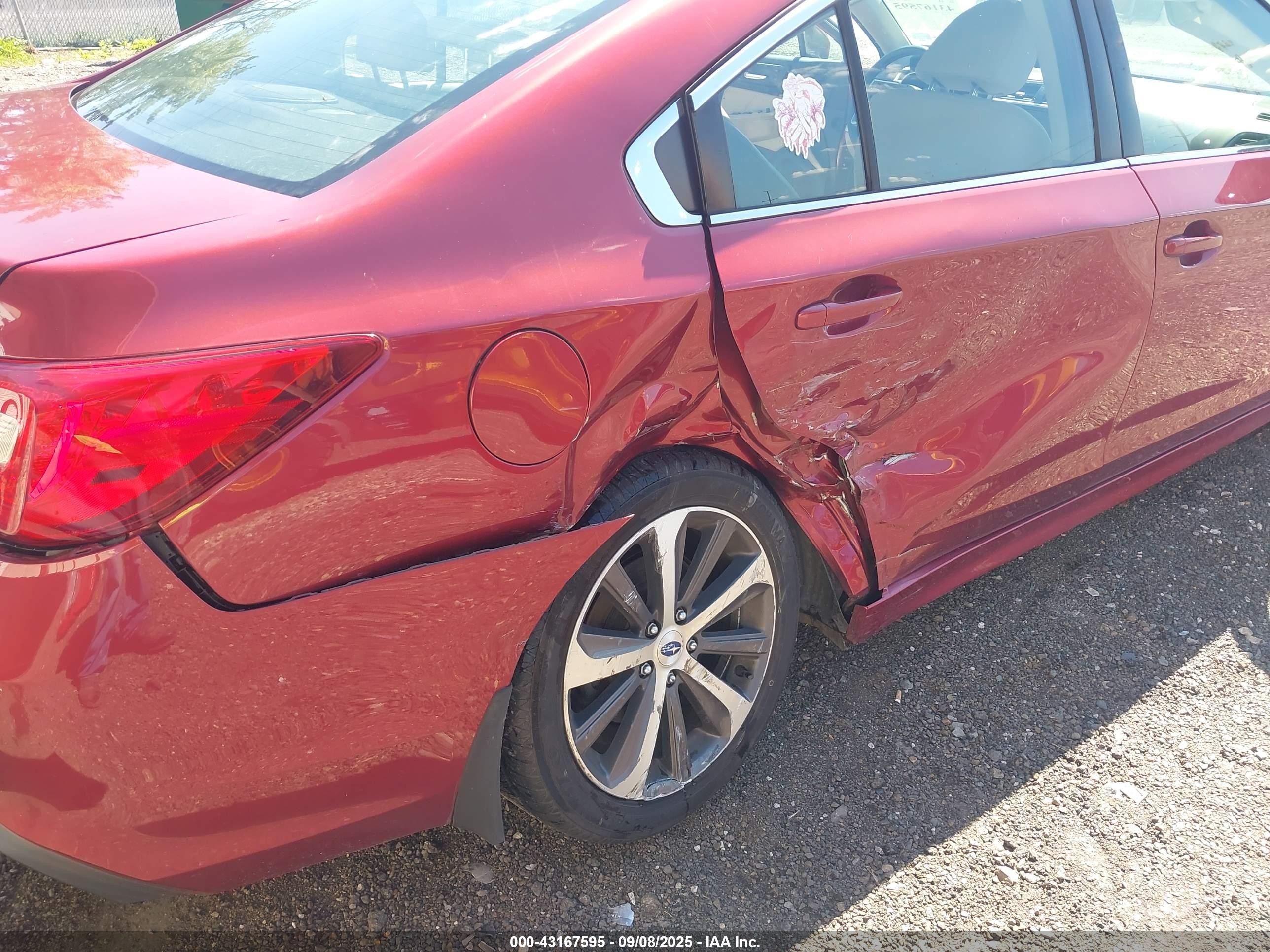 2018 Subaru Legacy 2.5i Limited Red vin: 4S3BNAN67J3046003