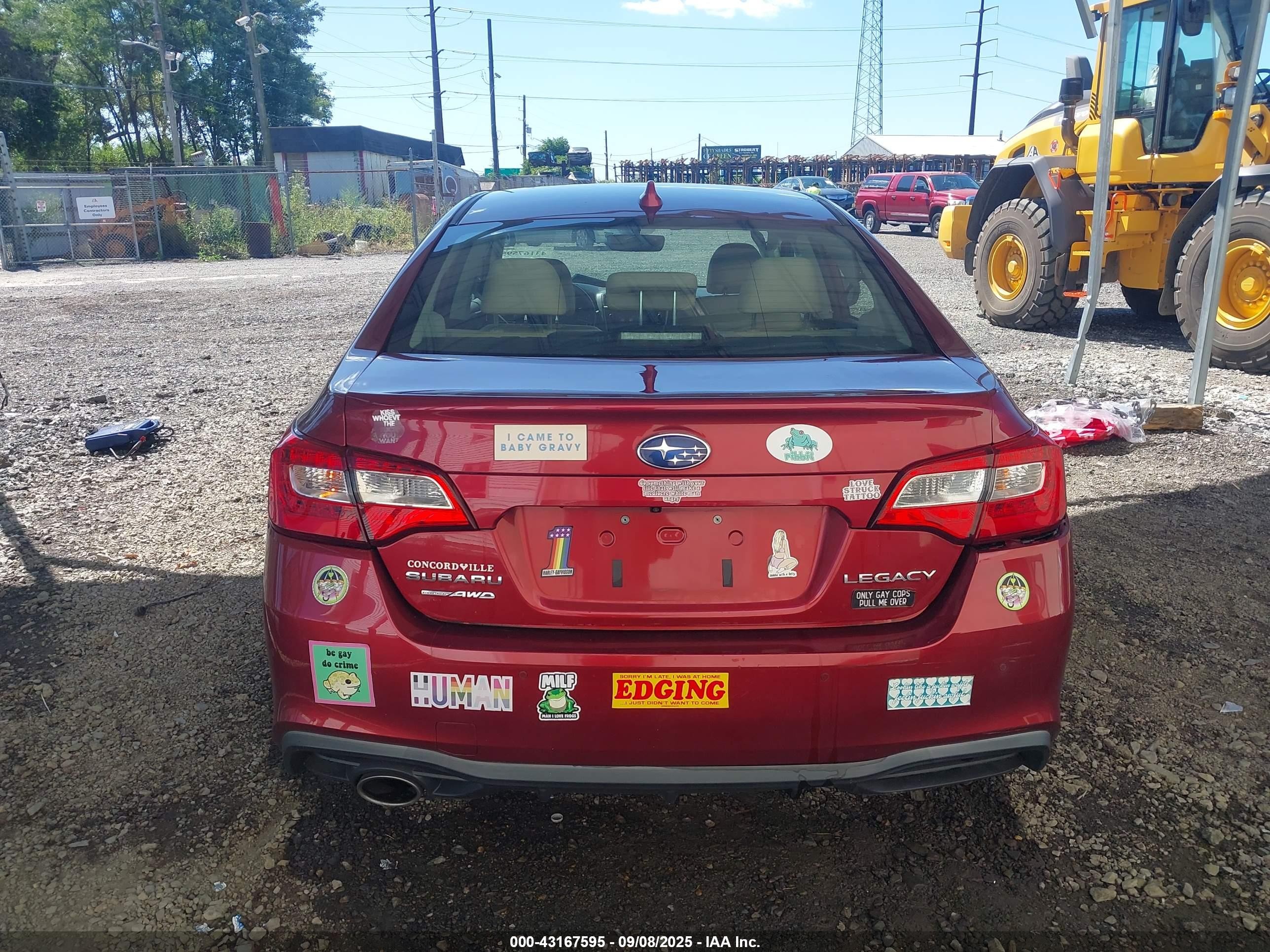 2018 Subaru Legacy 2.5i Limited Red vin: 4S3BNAN67J3046003