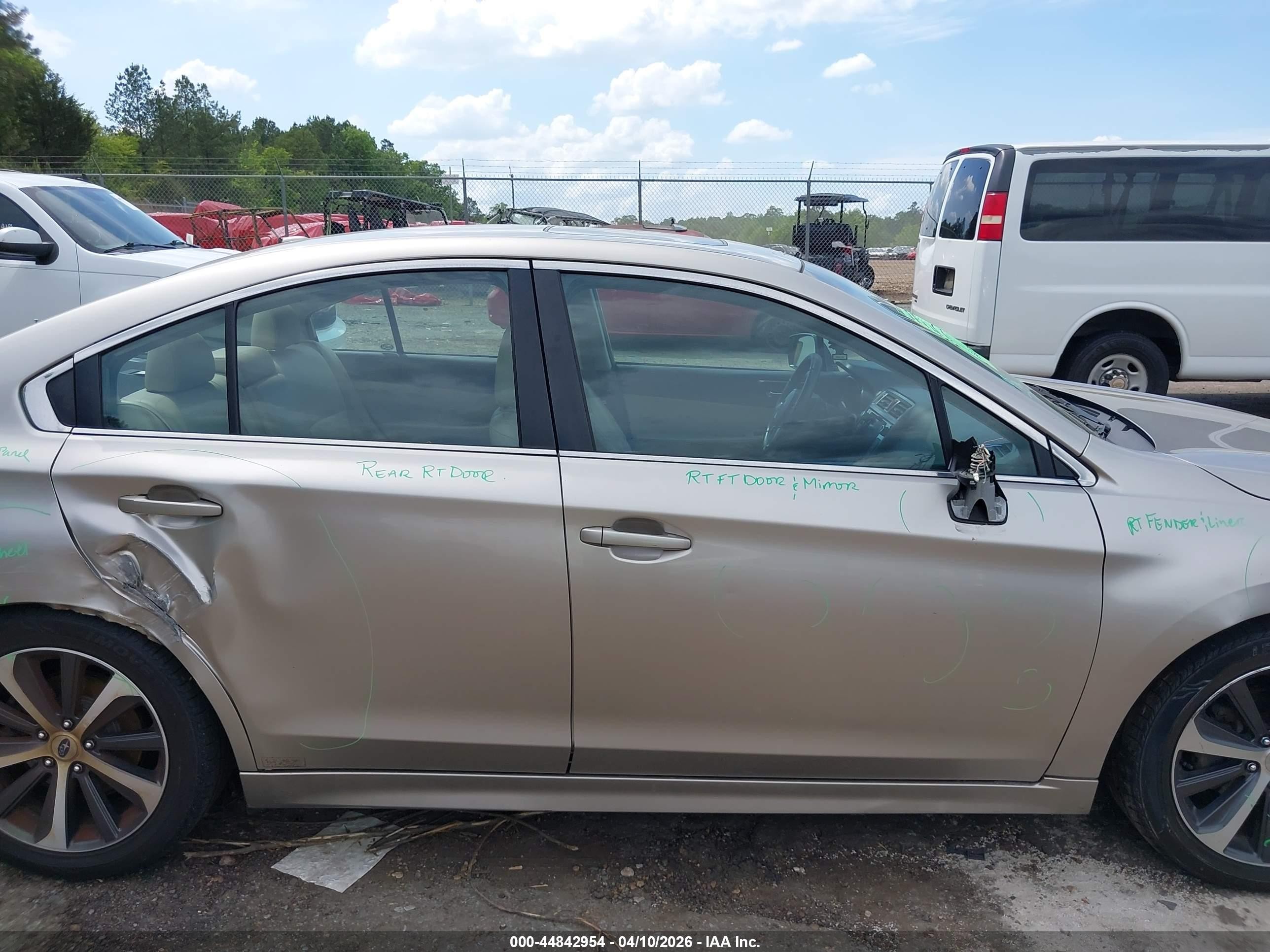 2015 Subaru Legacy 2.5i Limited Beige vin: 4S3BNAN68F3035714