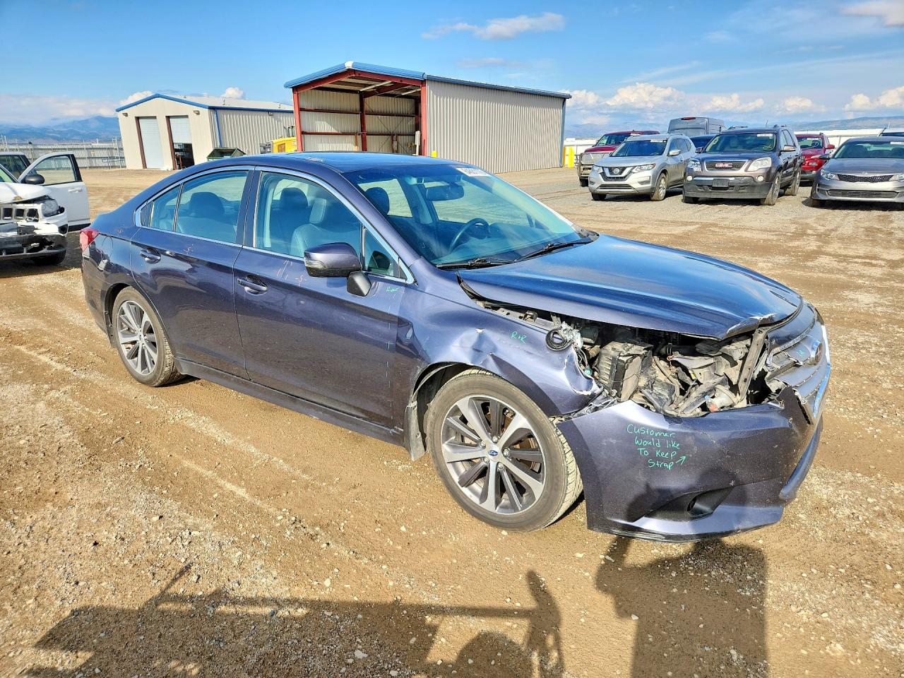 2015 Subaru Legacy 2.5i Limited Серый vin: 4S3BNAN6XF3029655