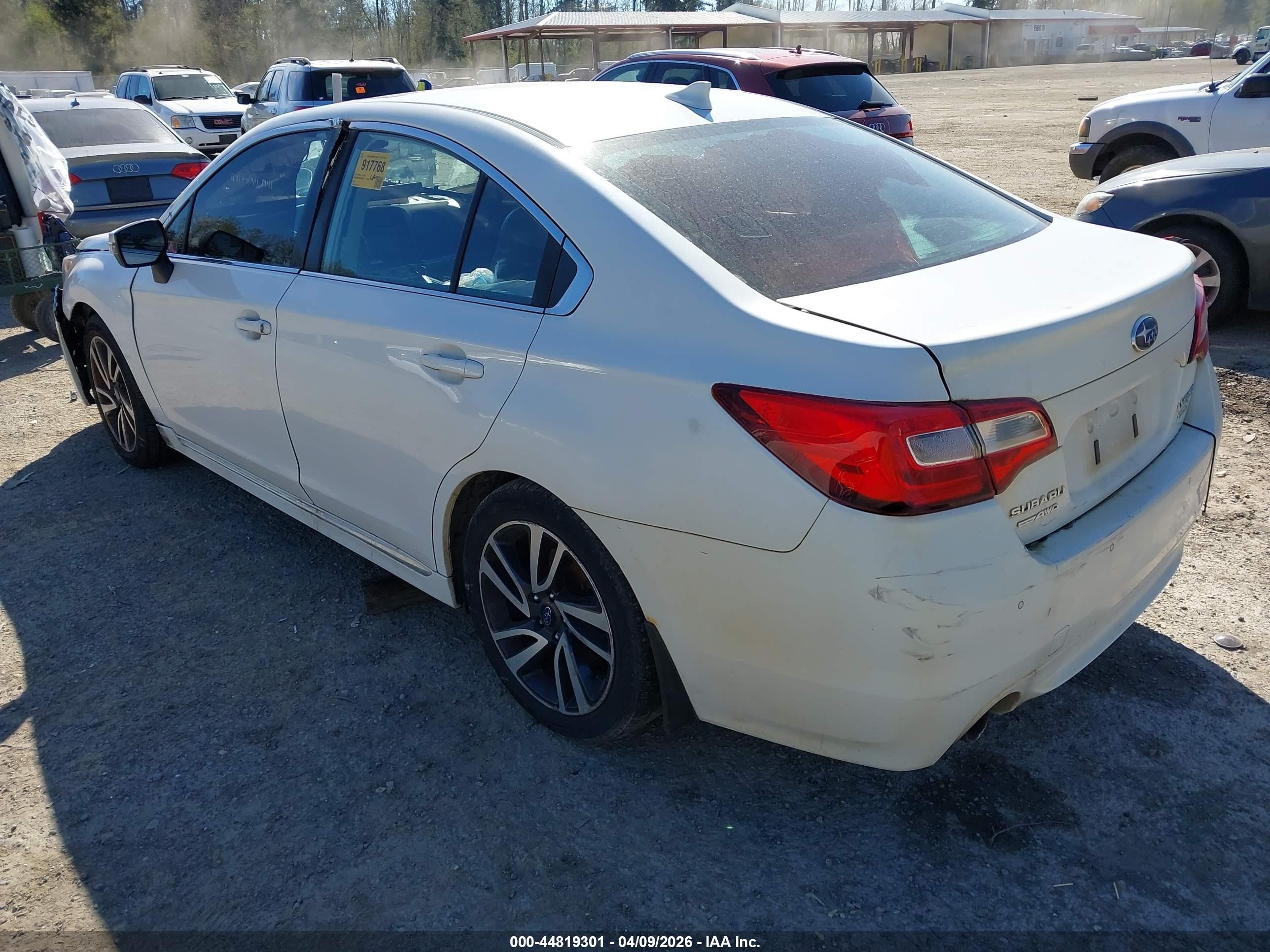 2017 Subaru Legacy 2.5i Sport White vin: 4S3BNAS64H3066093
