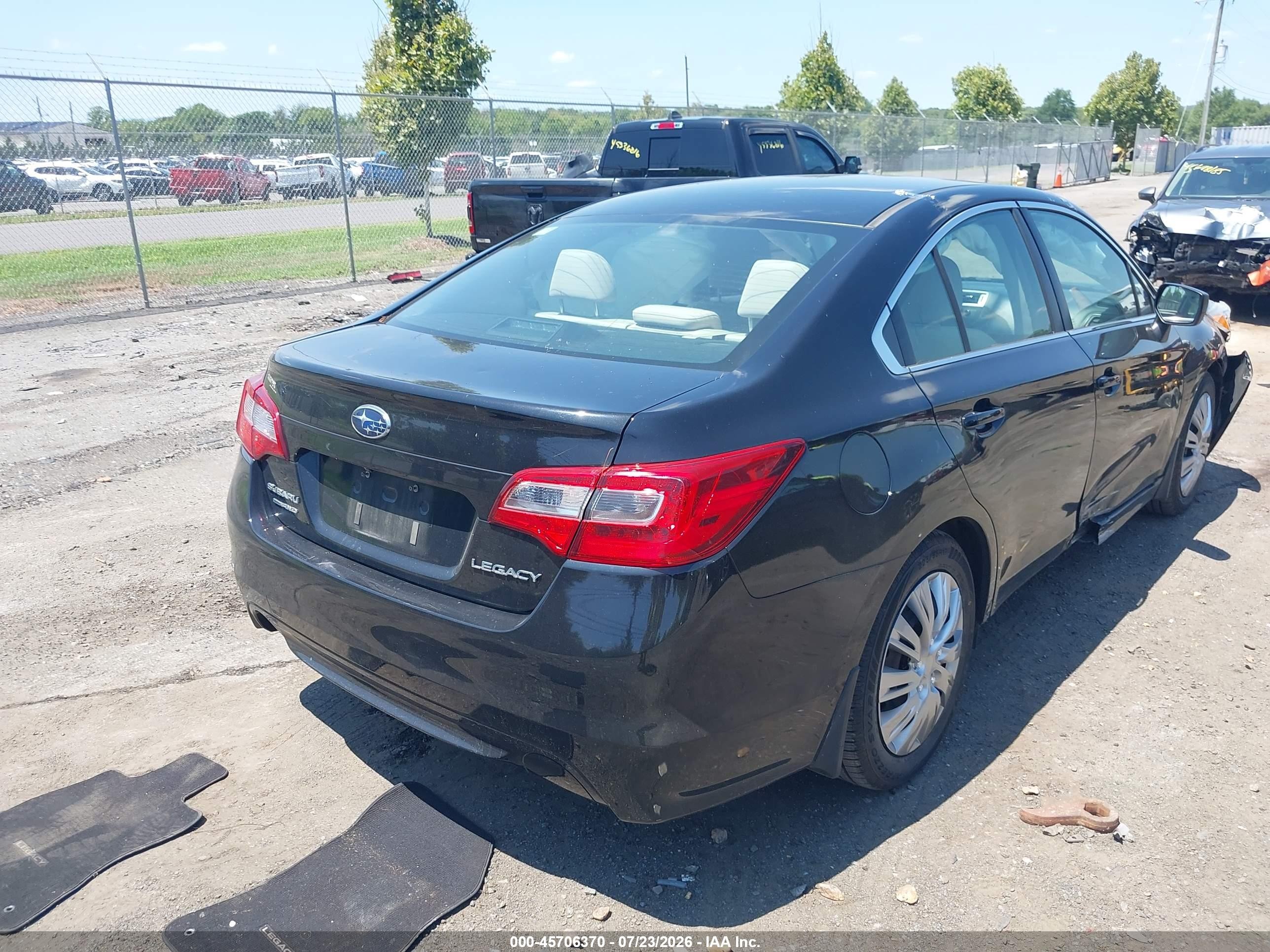 2015 Subaru Legacy 2.5i Black vin: 4S3BNBA61F3012061