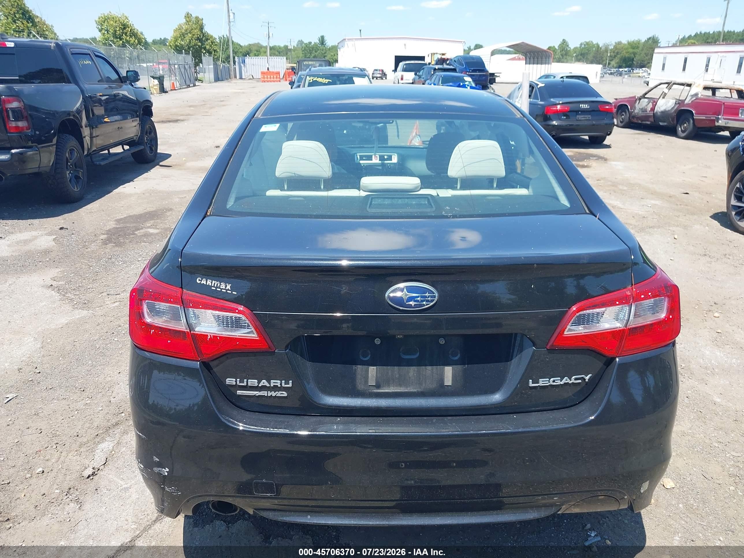 2015 Subaru Legacy 2.5i Black vin: 4S3BNBA61F3012061