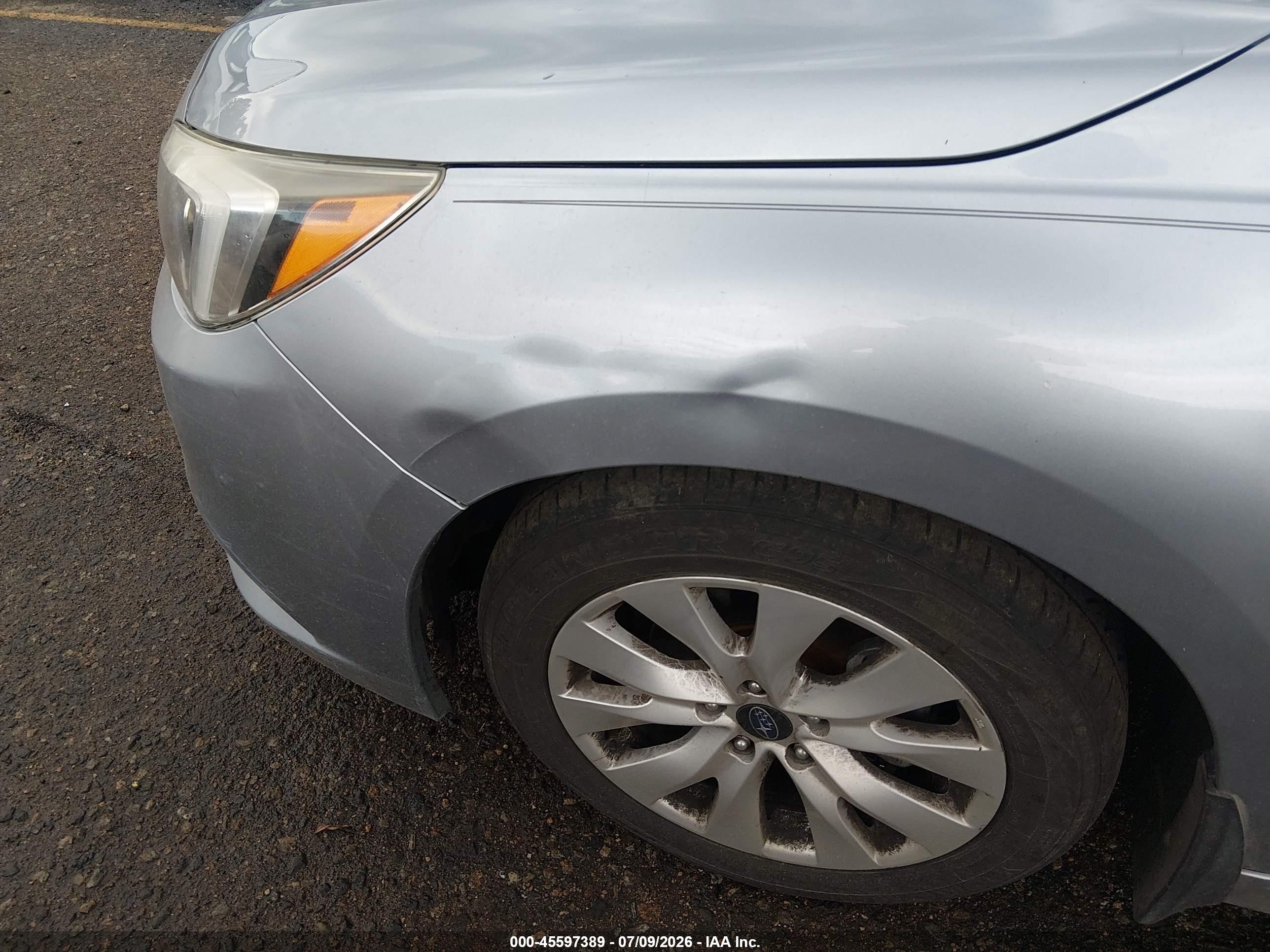 2015 Subaru Legacy 2.5i Premium Gray vin: 4S3BNBC60F3023324
