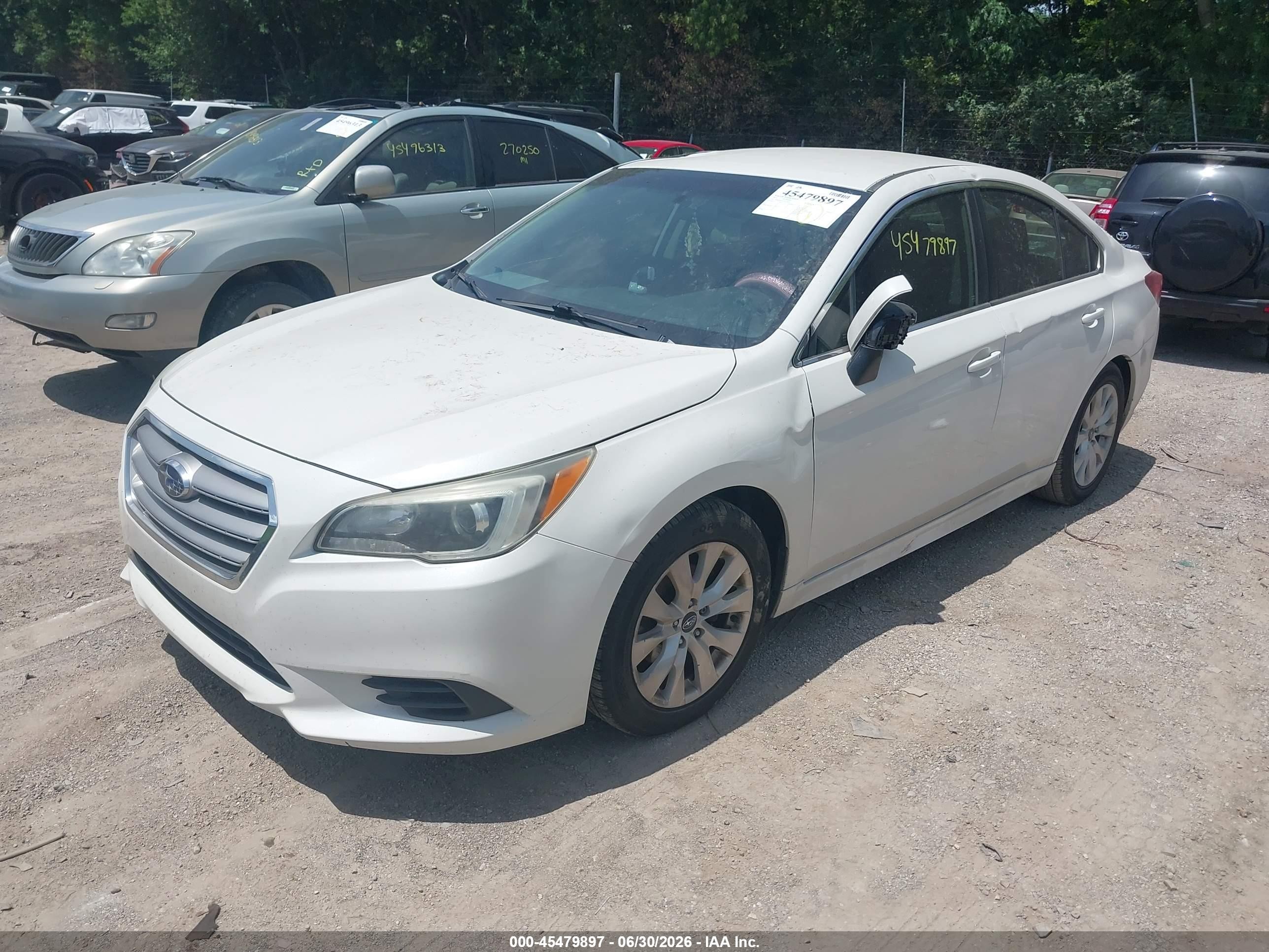 2015 Subaru Legacy 2.5i Premium White vin: 4S3BNBC61F3011814
