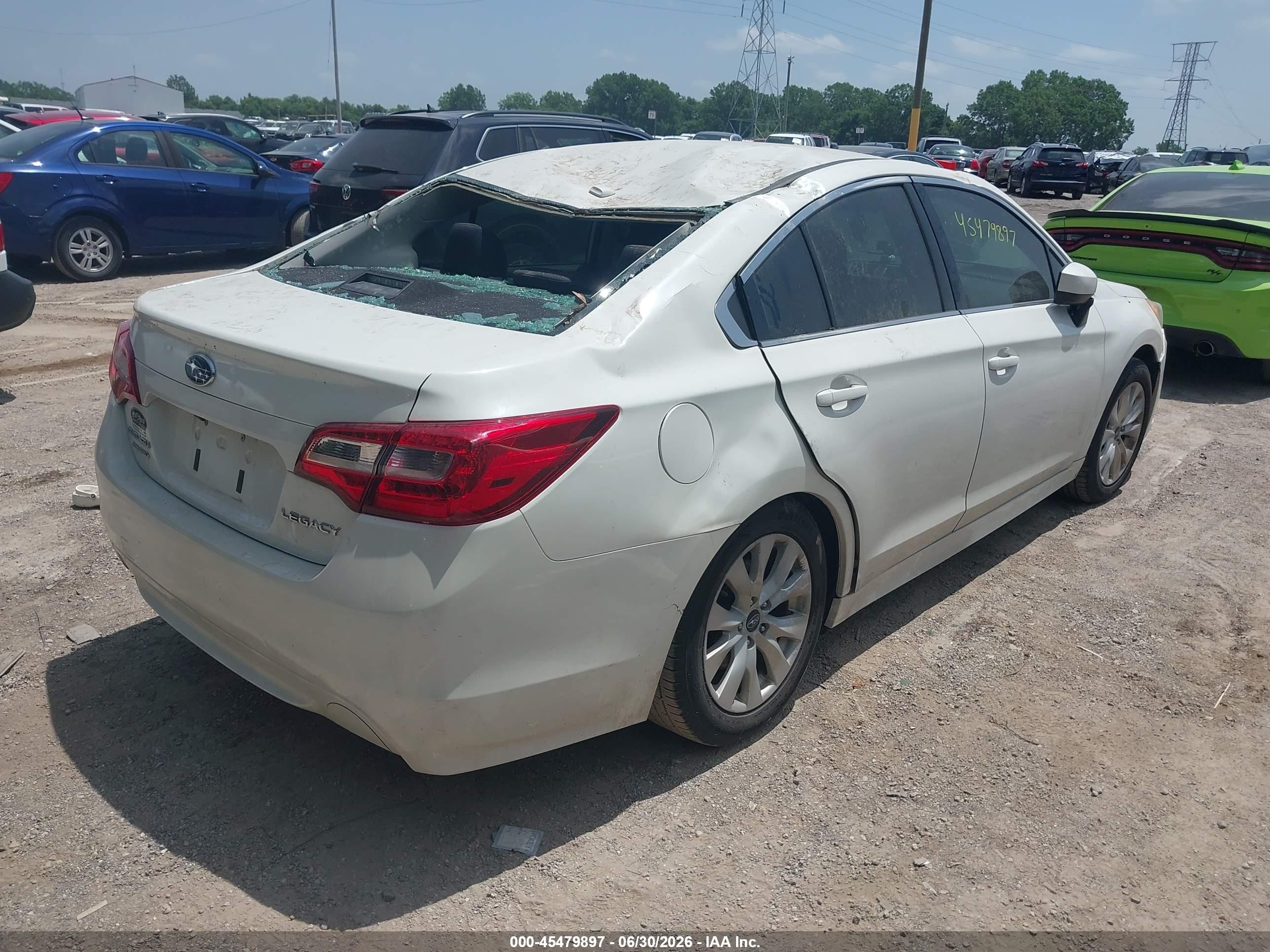 2015 Subaru Legacy 2.5i Premium White vin: 4S3BNBC61F3011814