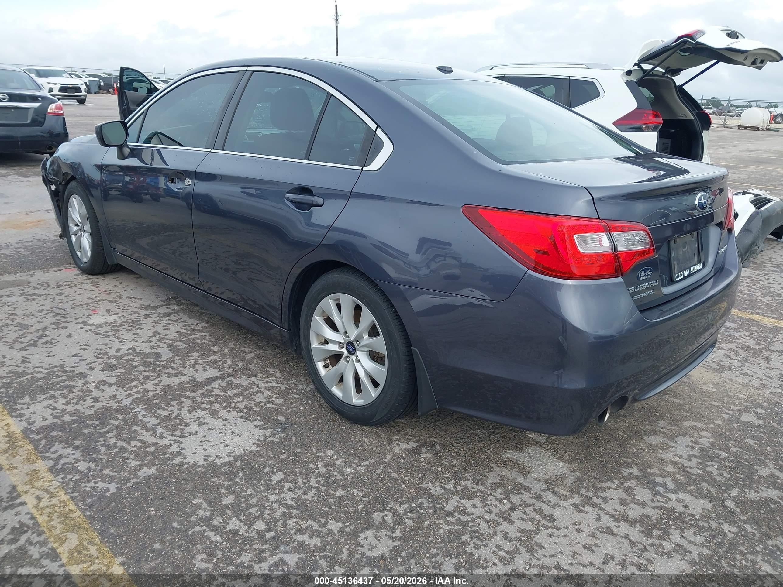 2015 Subaru Legacy 2.5i Premium Gray vin: 4S3BNBC61F3045378