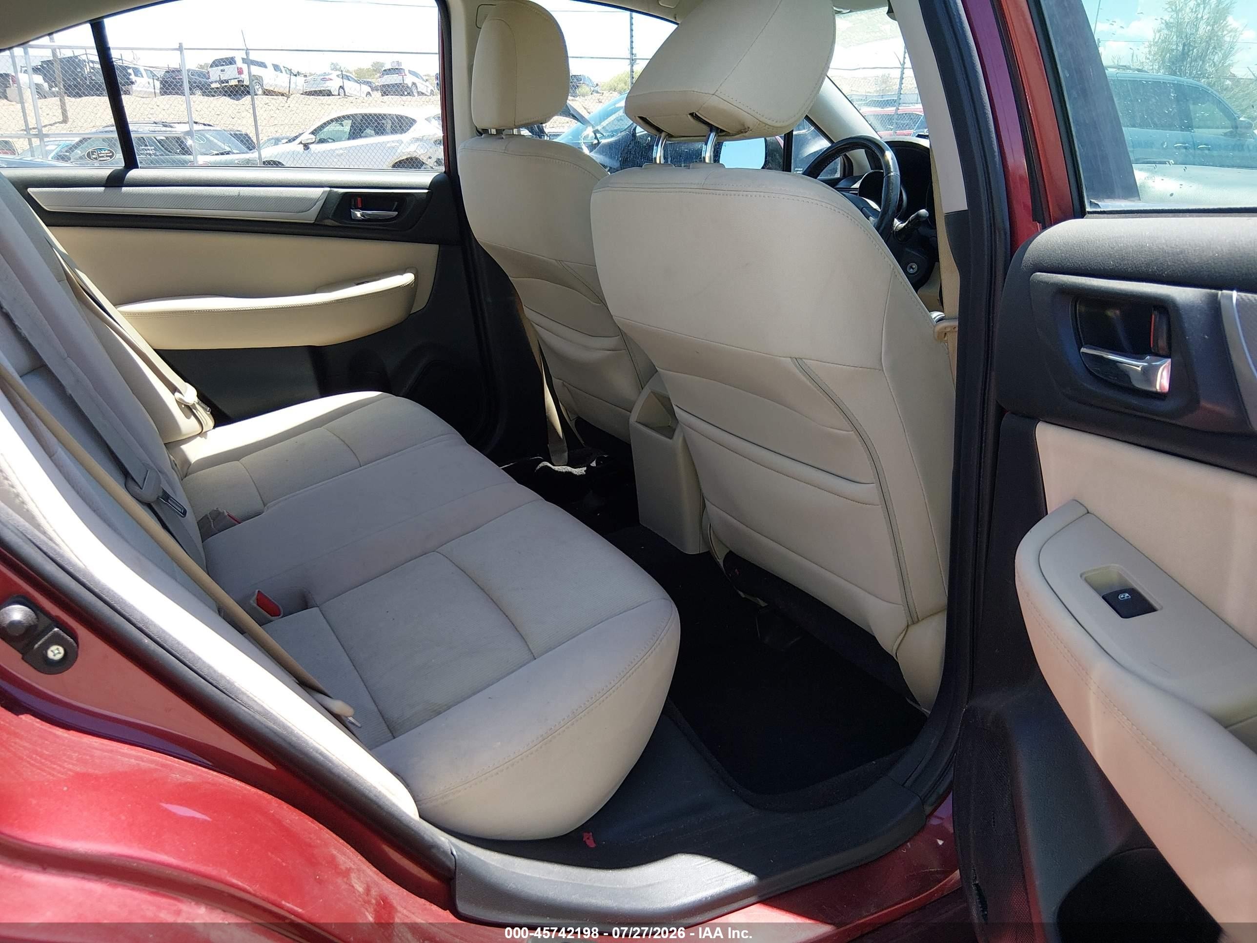 2015 Subaru Legacy 2.5i Premium Красный vin: 4S3BNBC62F3004399
