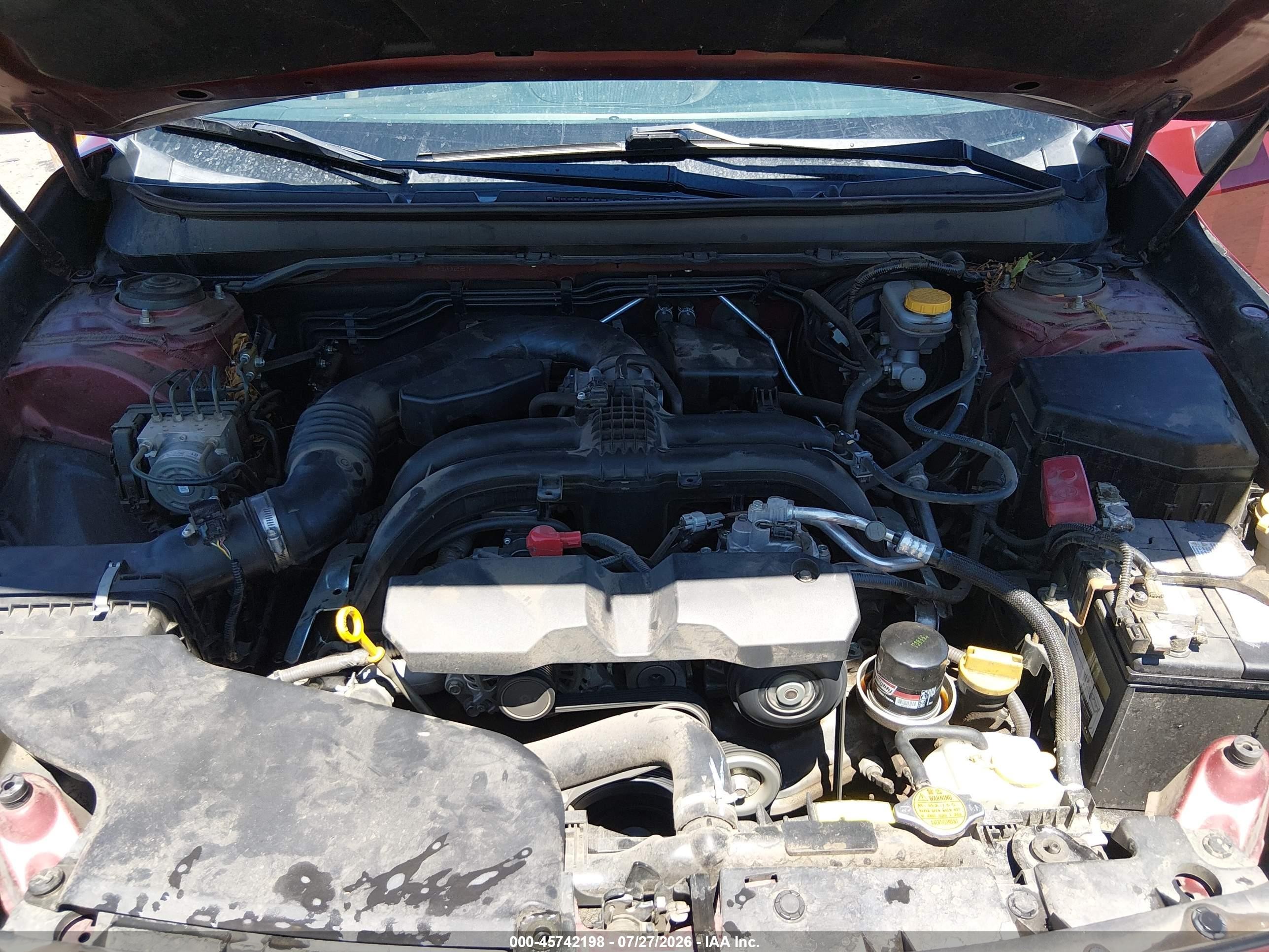 2015 Subaru Legacy 2.5i Premium Красный vin: 4S3BNBC62F3004399