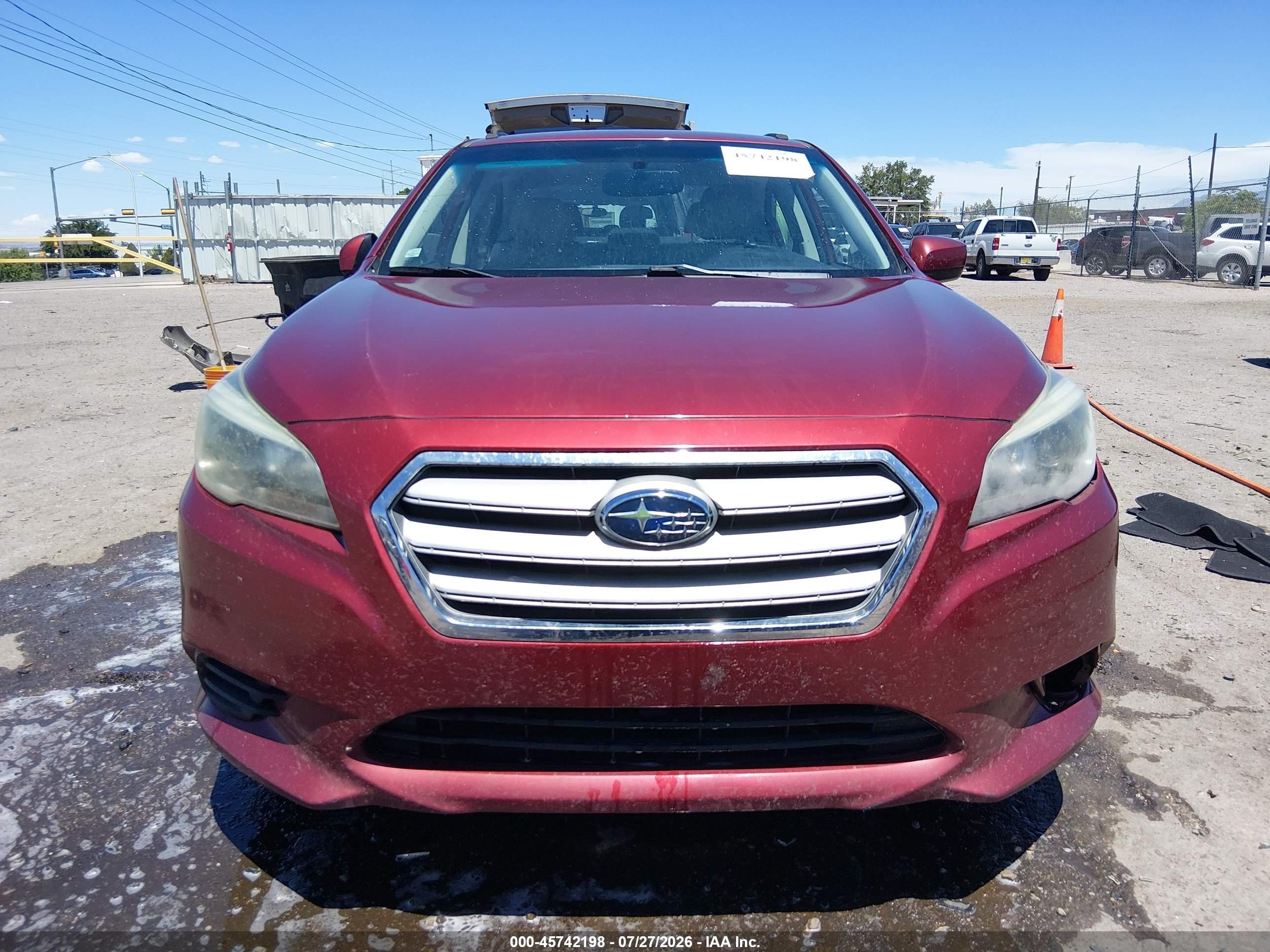 2015 Subaru Legacy 2.5i Premium Красный vin: 4S3BNBC62F3004399
