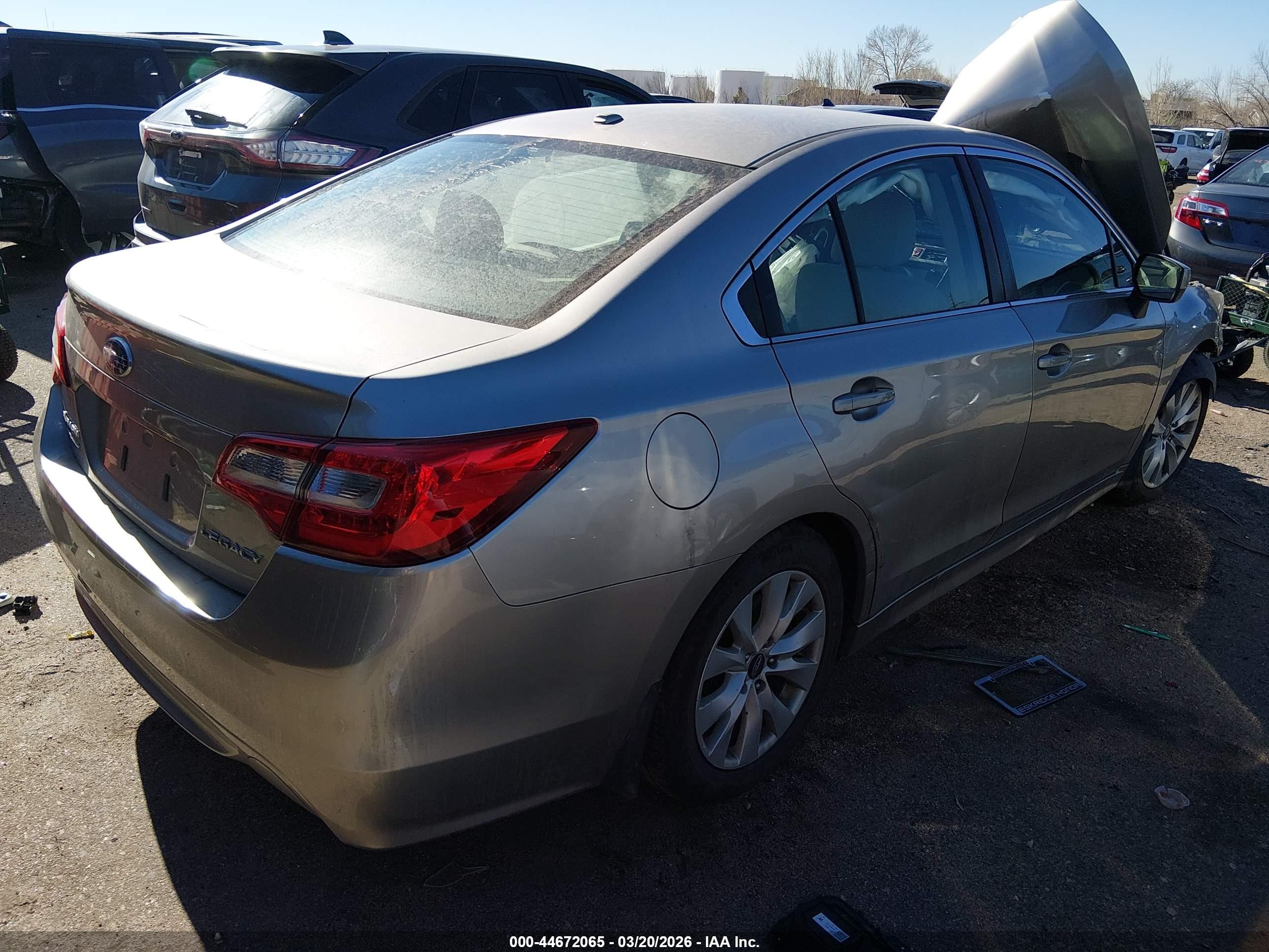 2015 Subaru Legacy 2.5i Premium Pewter vin: 4S3BNBC63F3072727