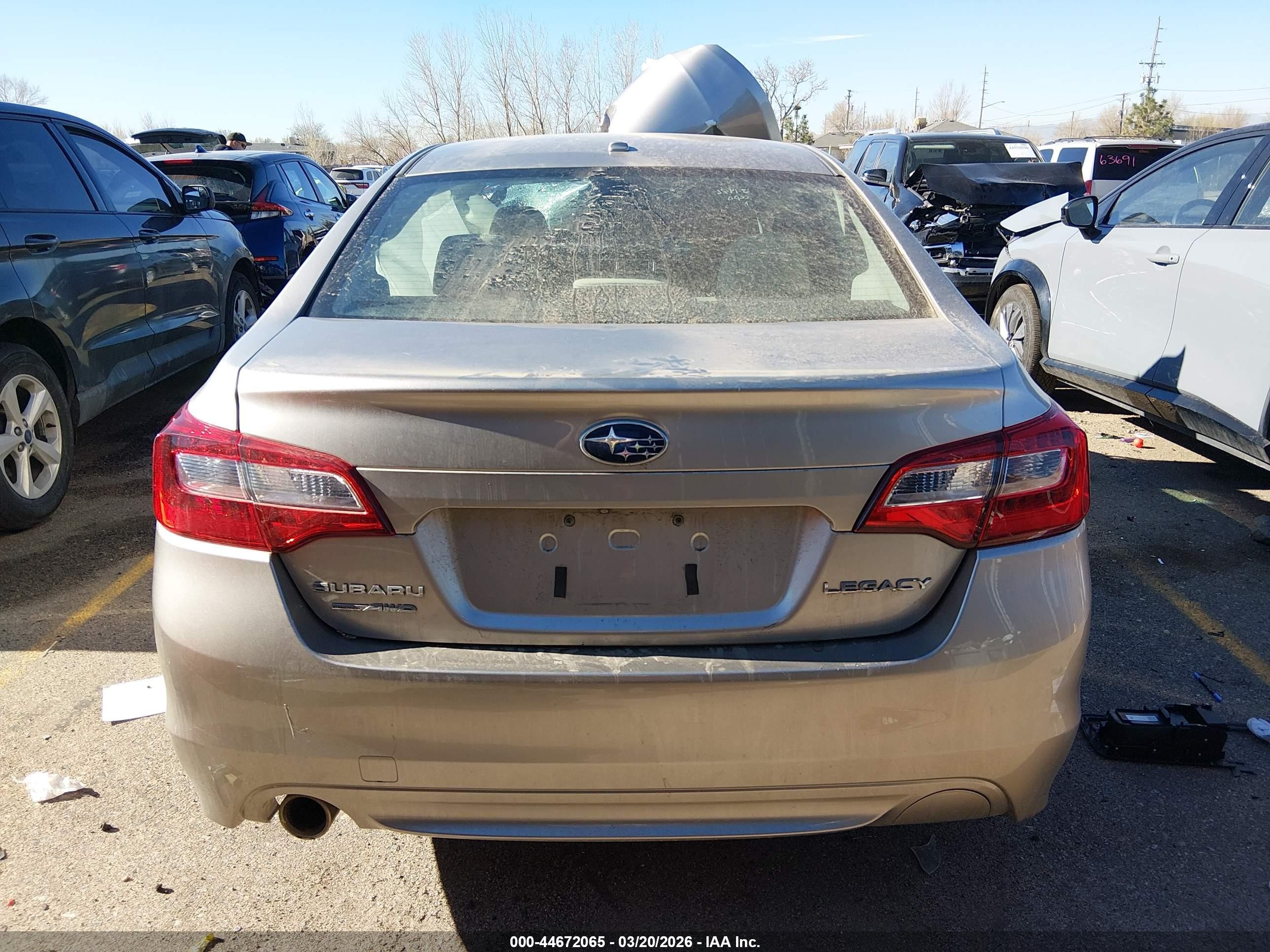 2015 Subaru Legacy 2.5i Premium Pewter vin: 4S3BNBC63F3072727