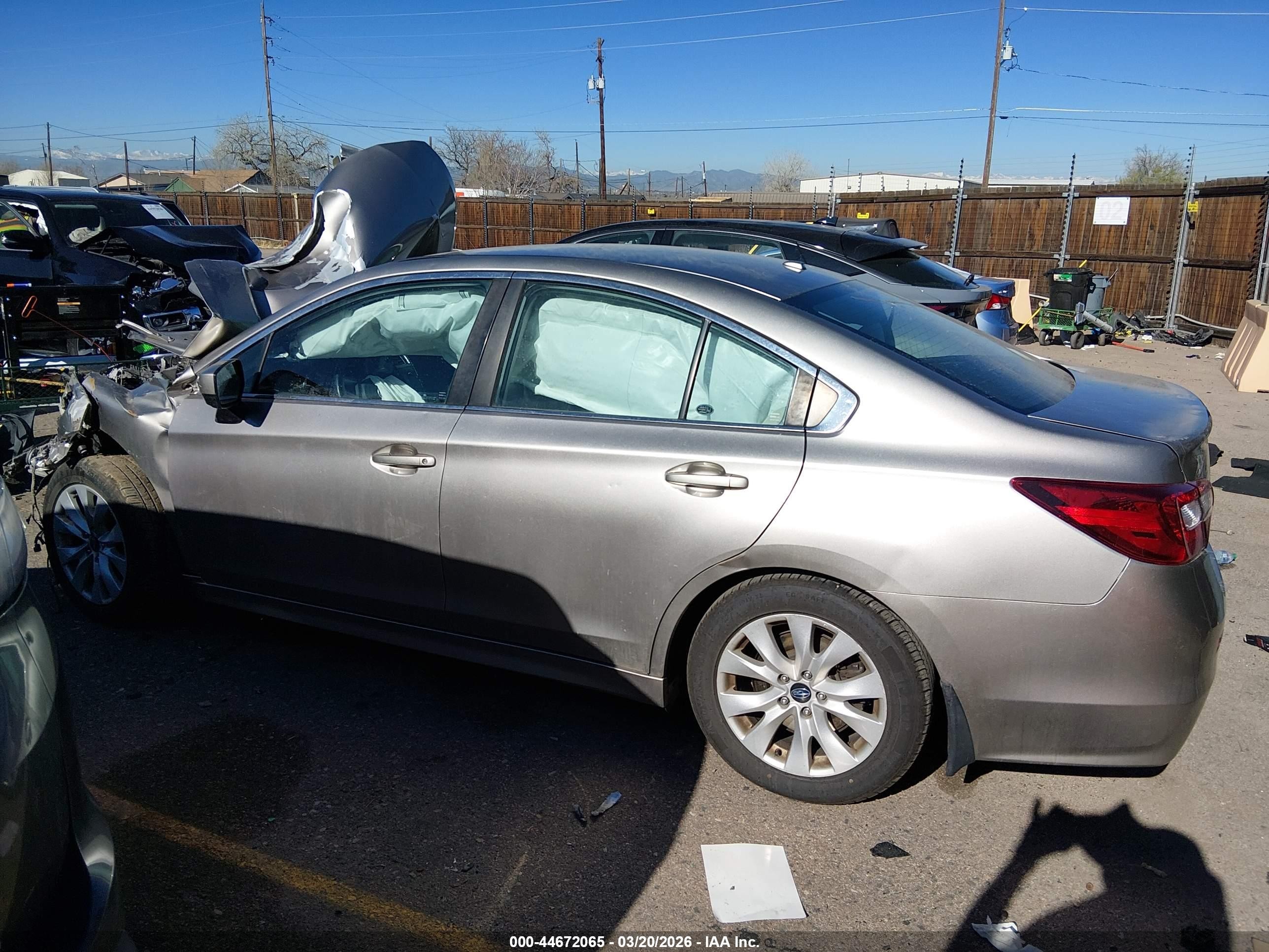2015 Subaru Legacy 2.5i Premium Pewter vin: 4S3BNBC63F3072727