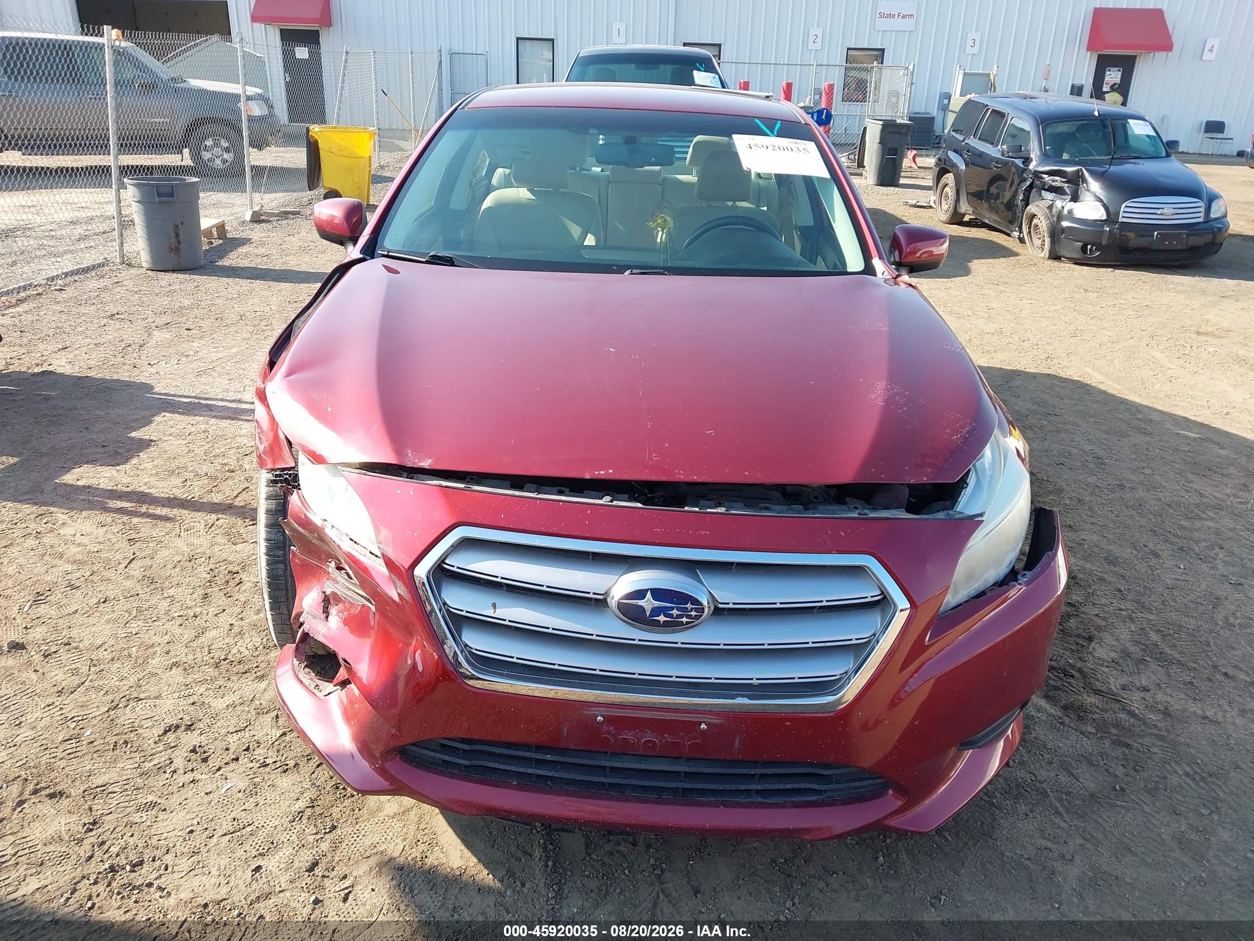 2015 Subaru Legacy 2.5i Premium Темно-бордовый vin: 4S3BNBC69F3030837