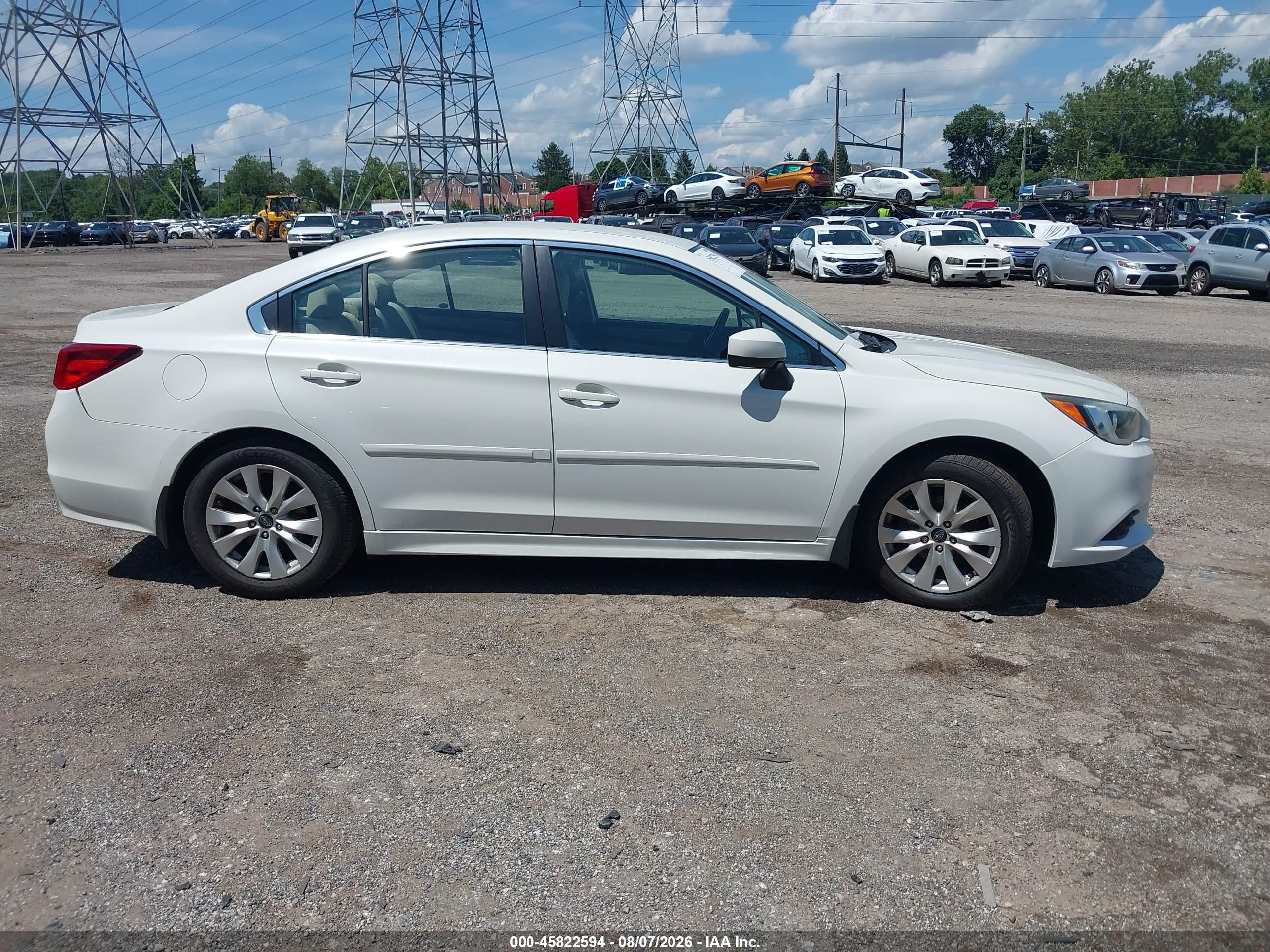 2015 Subaru Legacy 2.5i Premium White vin: 4S3BNBC6XF3012668