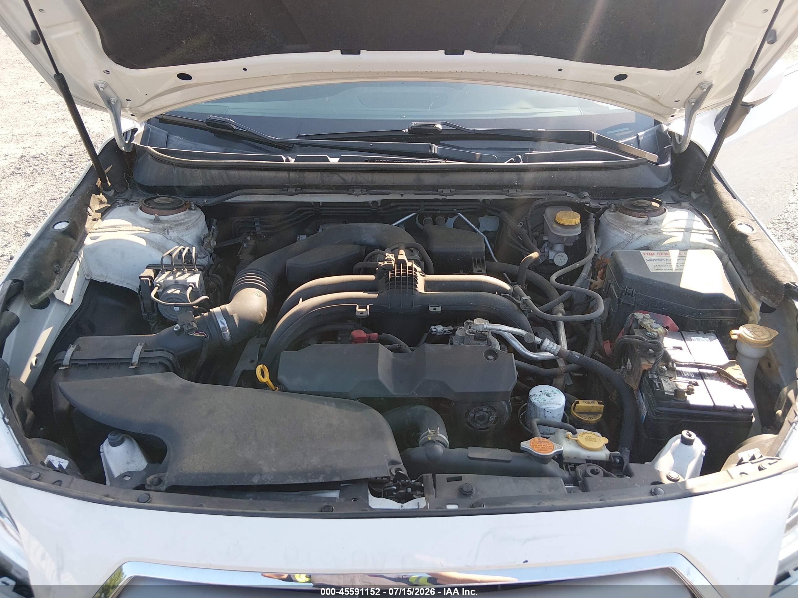 2015 Subaru Legacy 2.5i Premium White vin: 4S3BNBD64F3005200