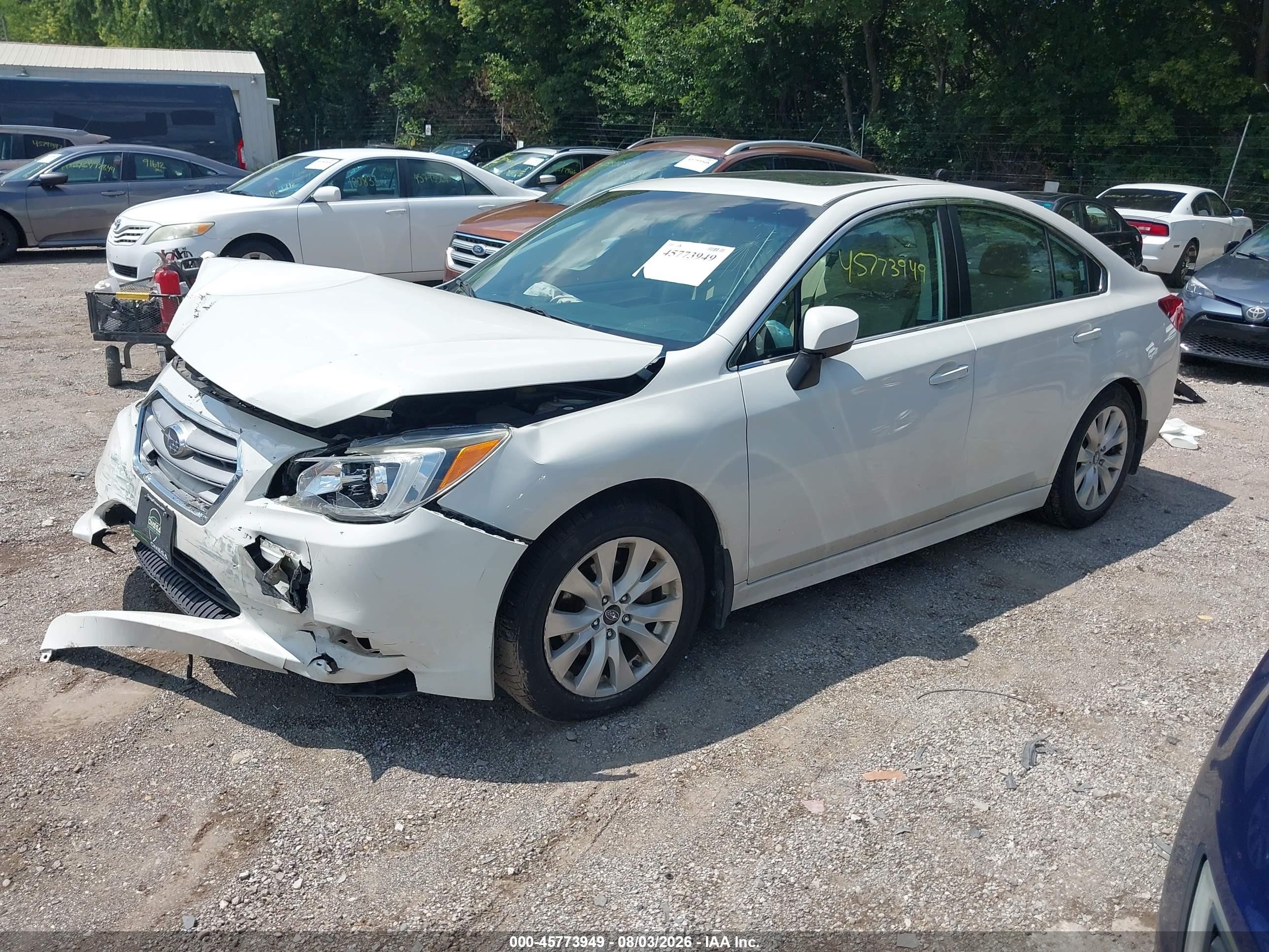 2015 Subaru Legacy 2.5i Premium Белый vin: 4S3BNBE63F3014758