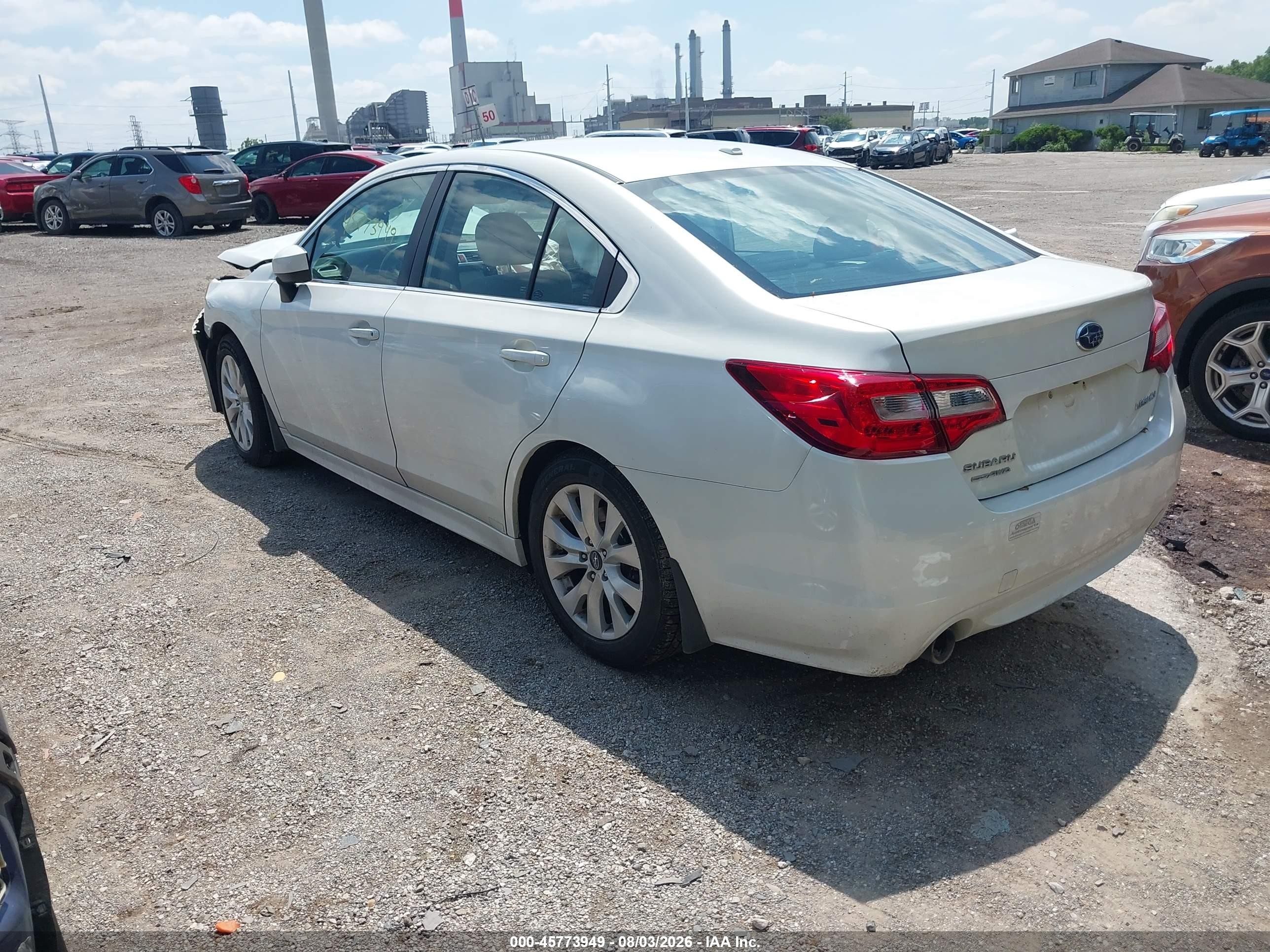 2015 Subaru Legacy 2.5i Premium Белый vin: 4S3BNBE63F3014758